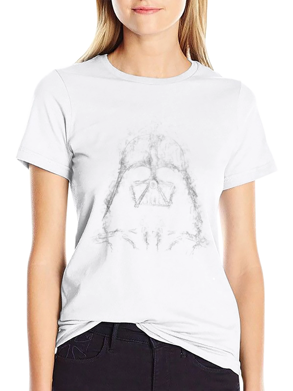 Mens Black Graphic Tee - Sketch Style