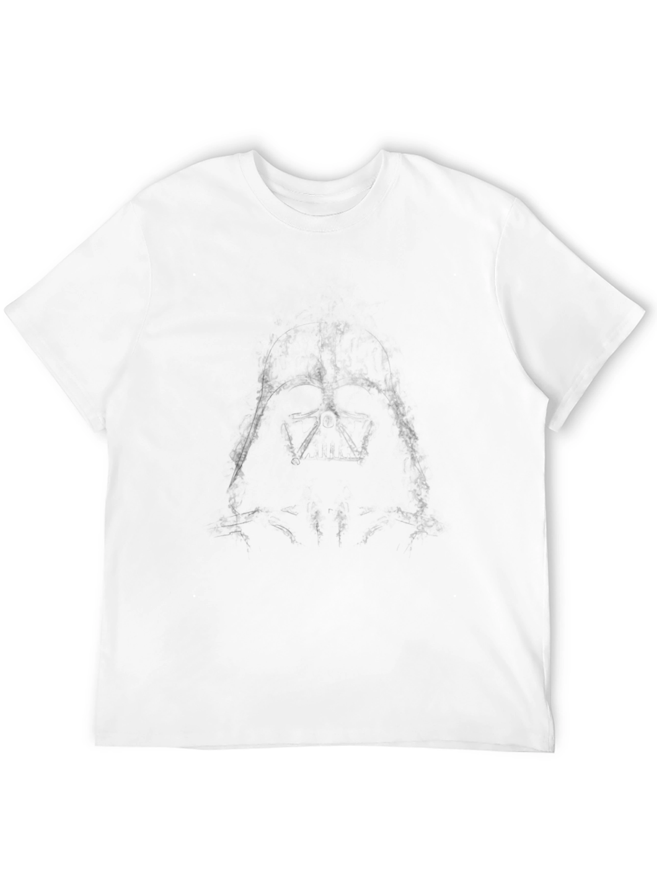 Mens Black Graphic Tee - Sketch Style