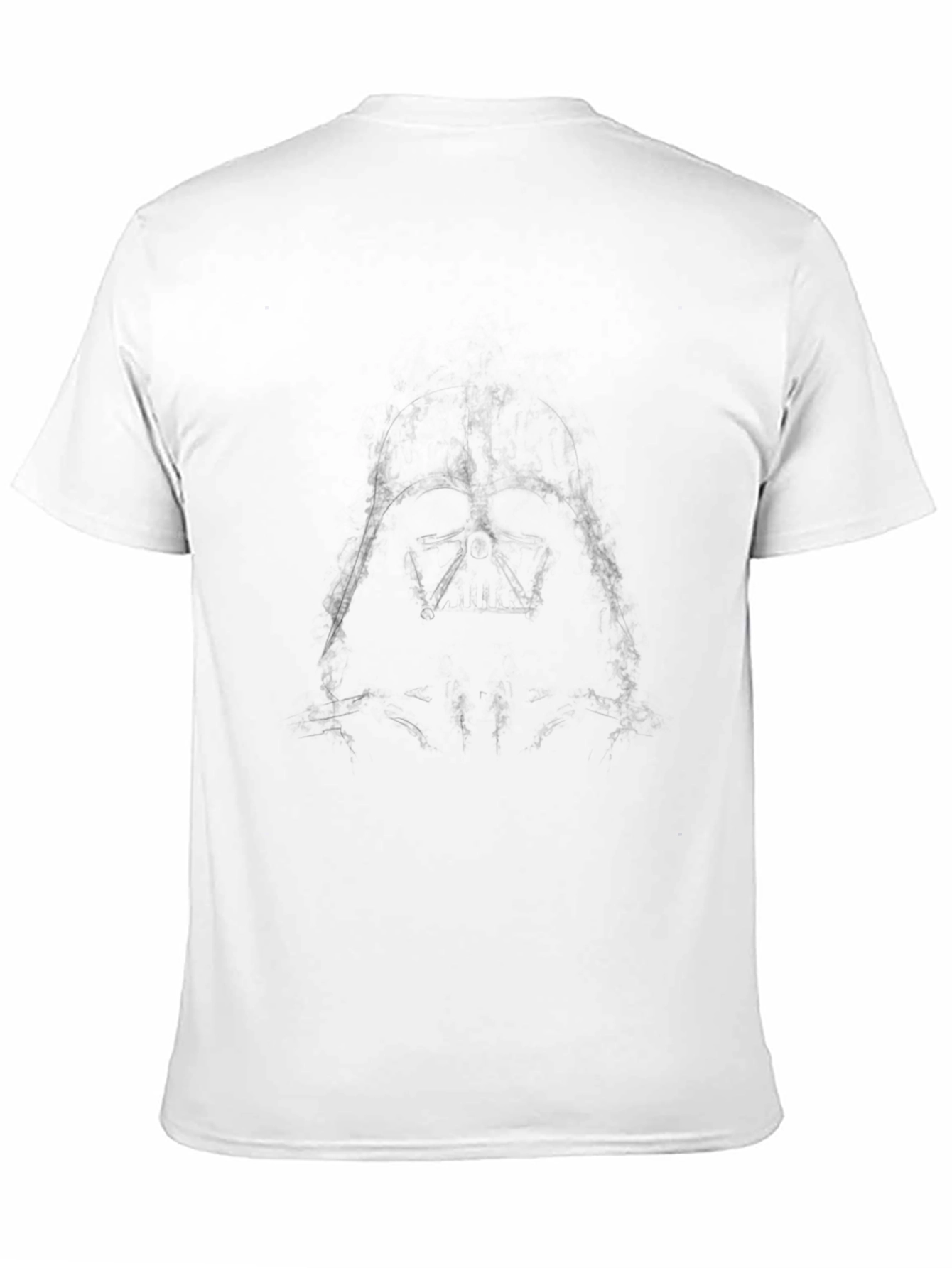 Mens Black Graphic Tee - Sketch Style