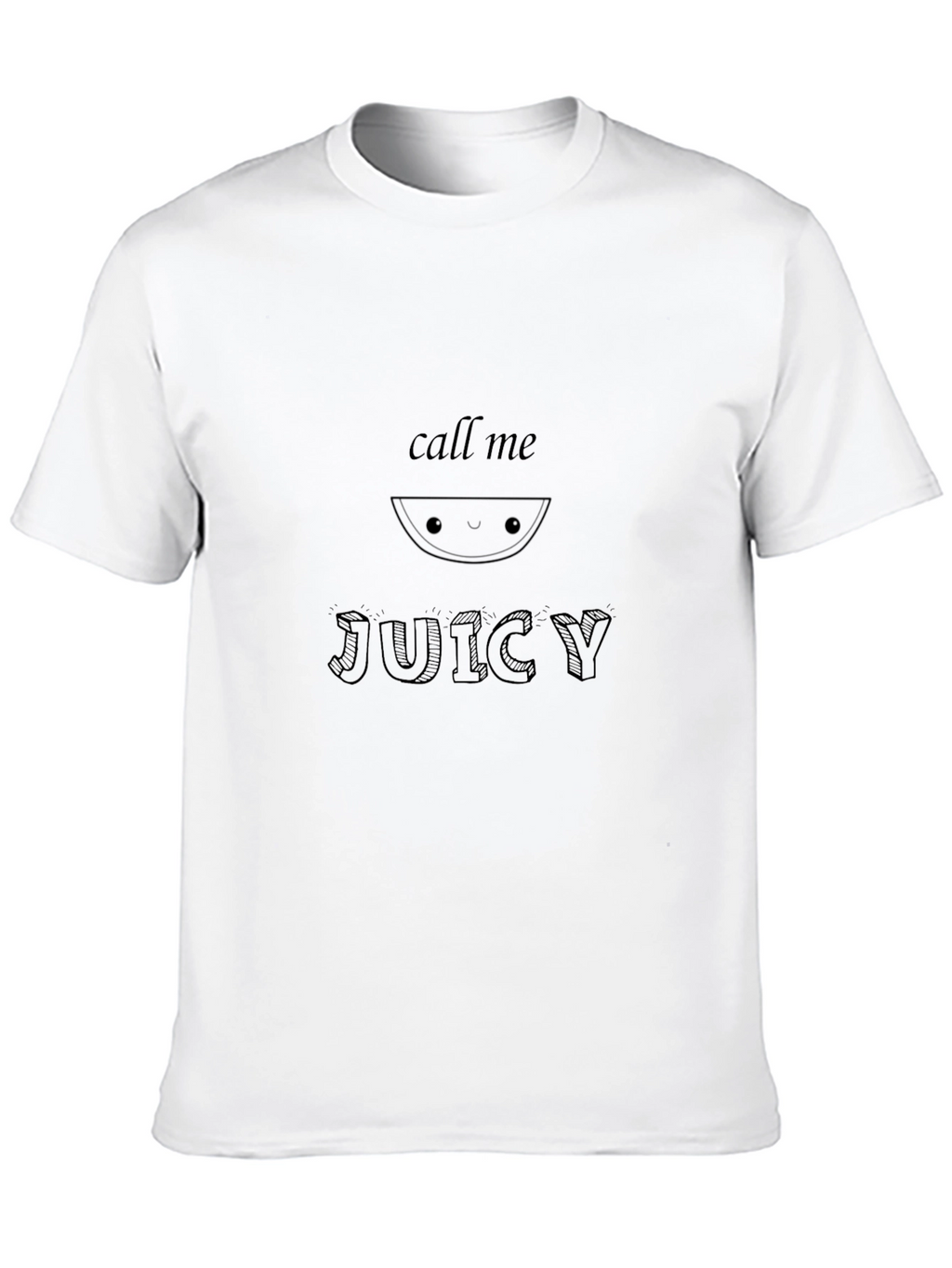 Call Me Juicy Black Graphic Tee