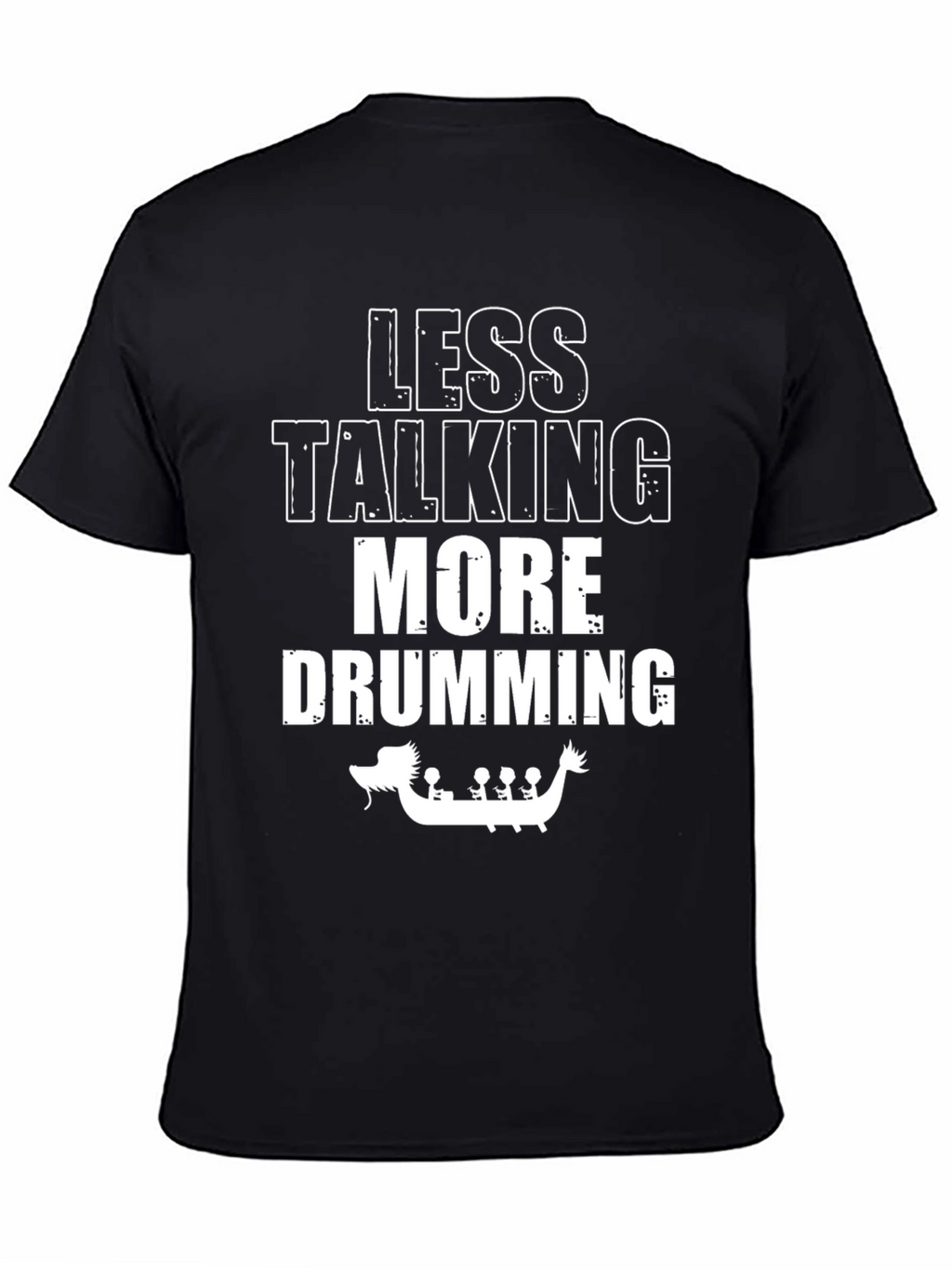 Less Talking More Drumming Black Graphic Tee