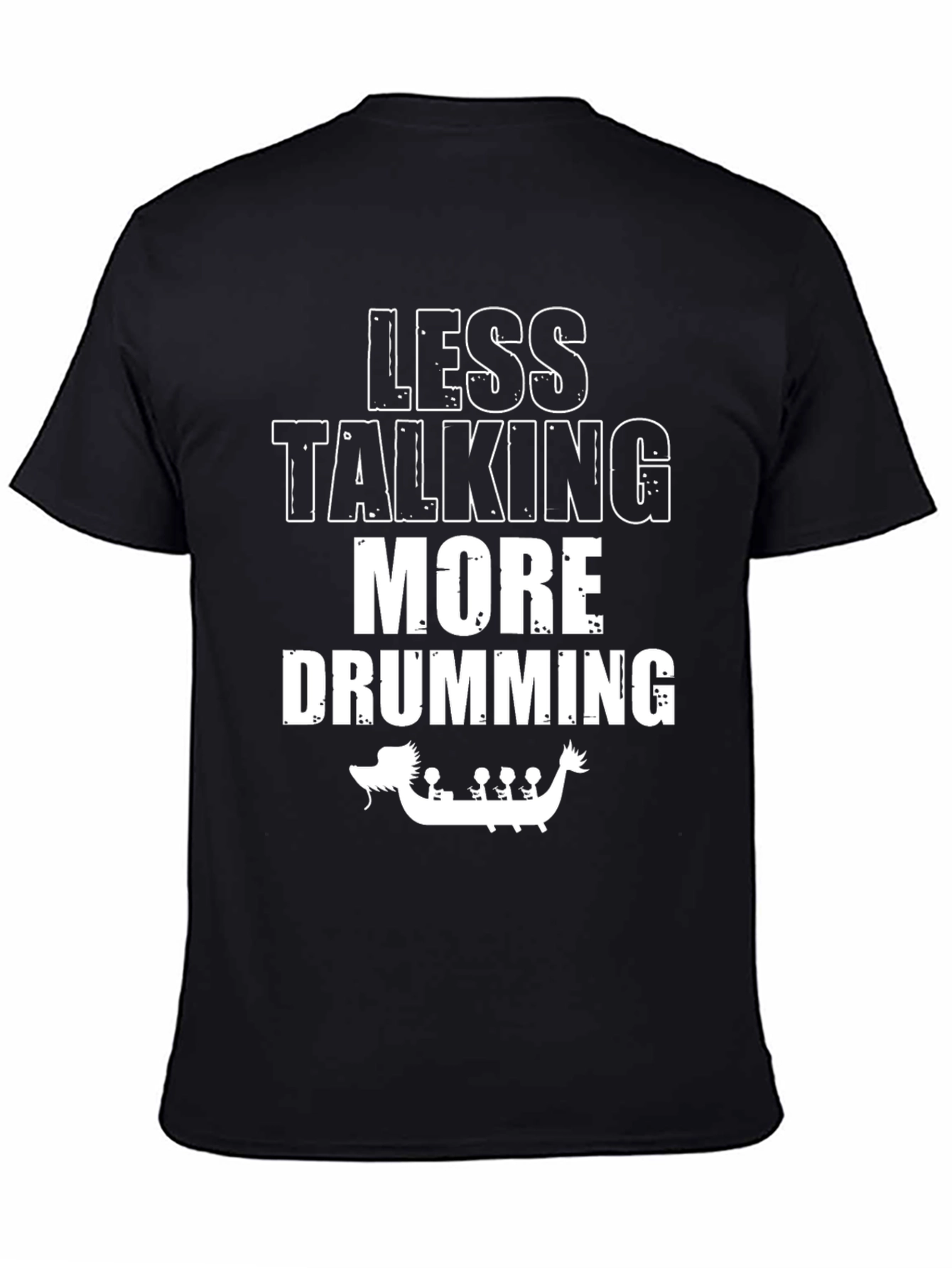 Less Talking More Drumming Black Graphic Tee