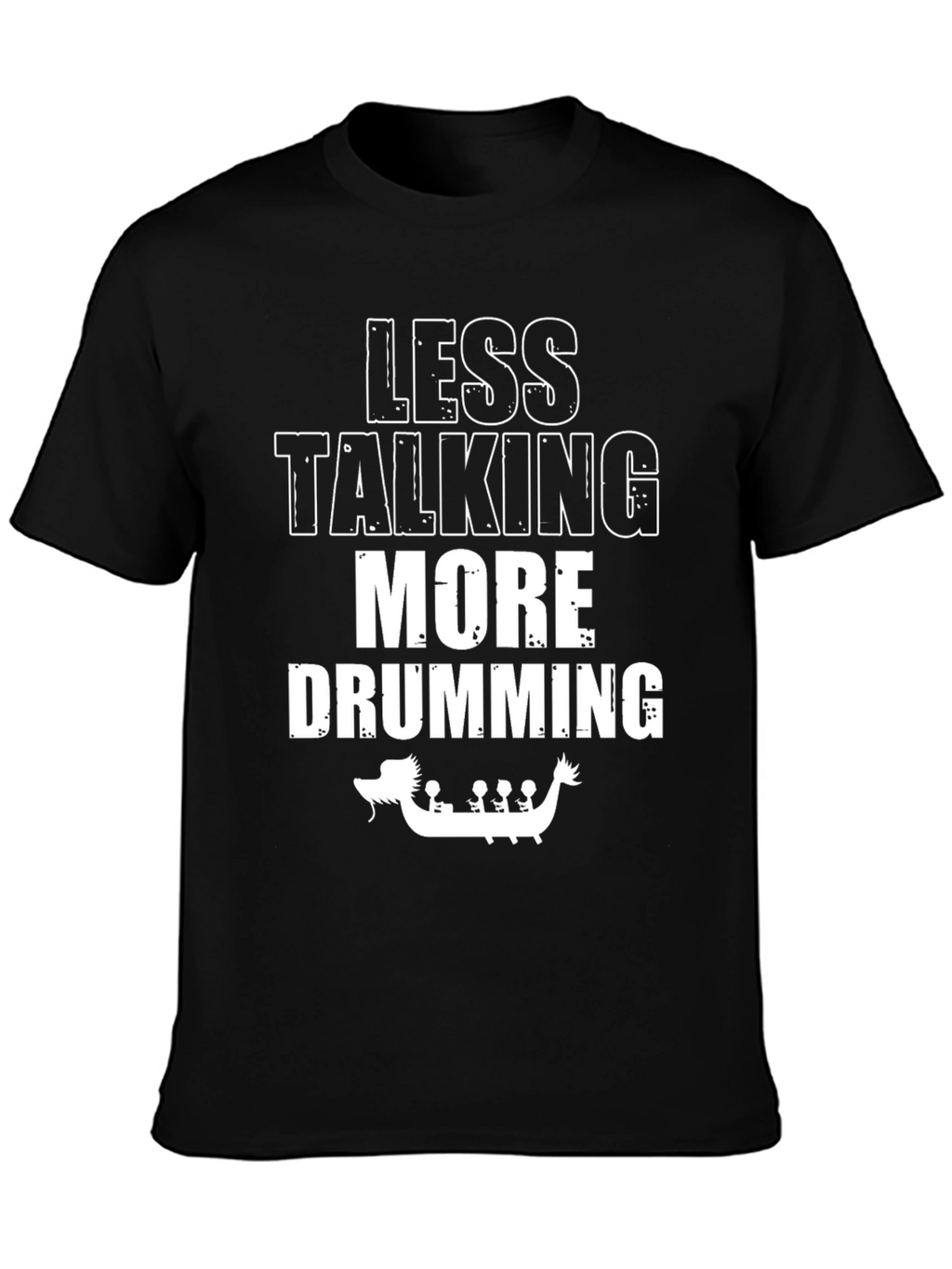 Less Talking More Drumming Black Graphic Tee