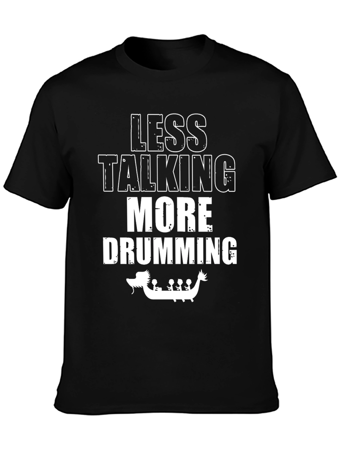 Less Talking More Drumming Black Graphic Tee