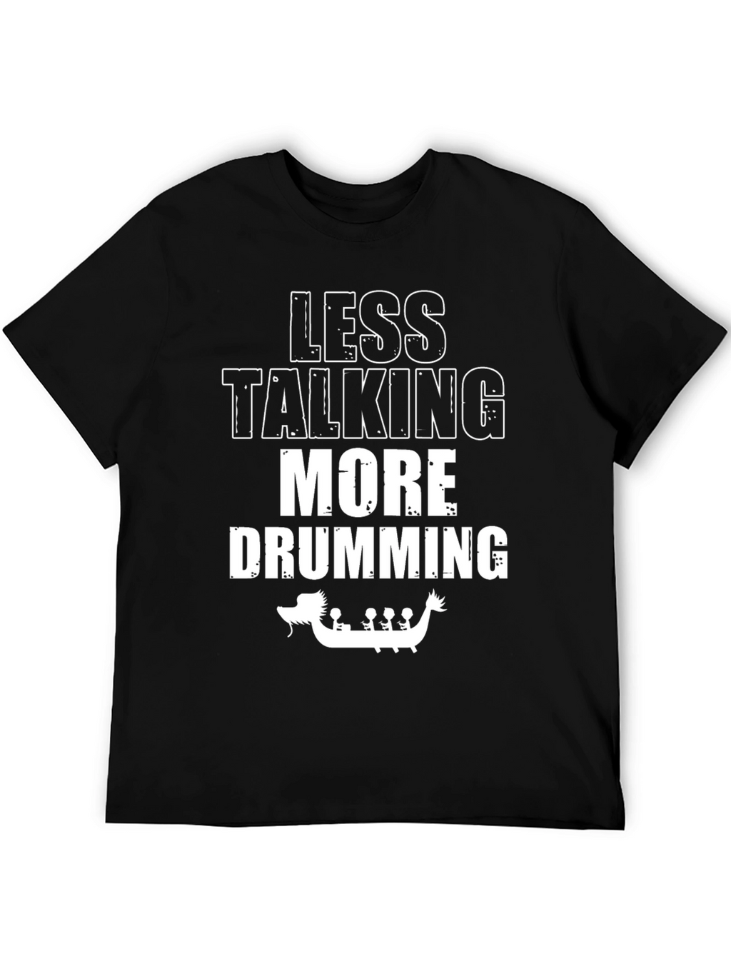 Less Talking More Drumming Black Graphic Tee