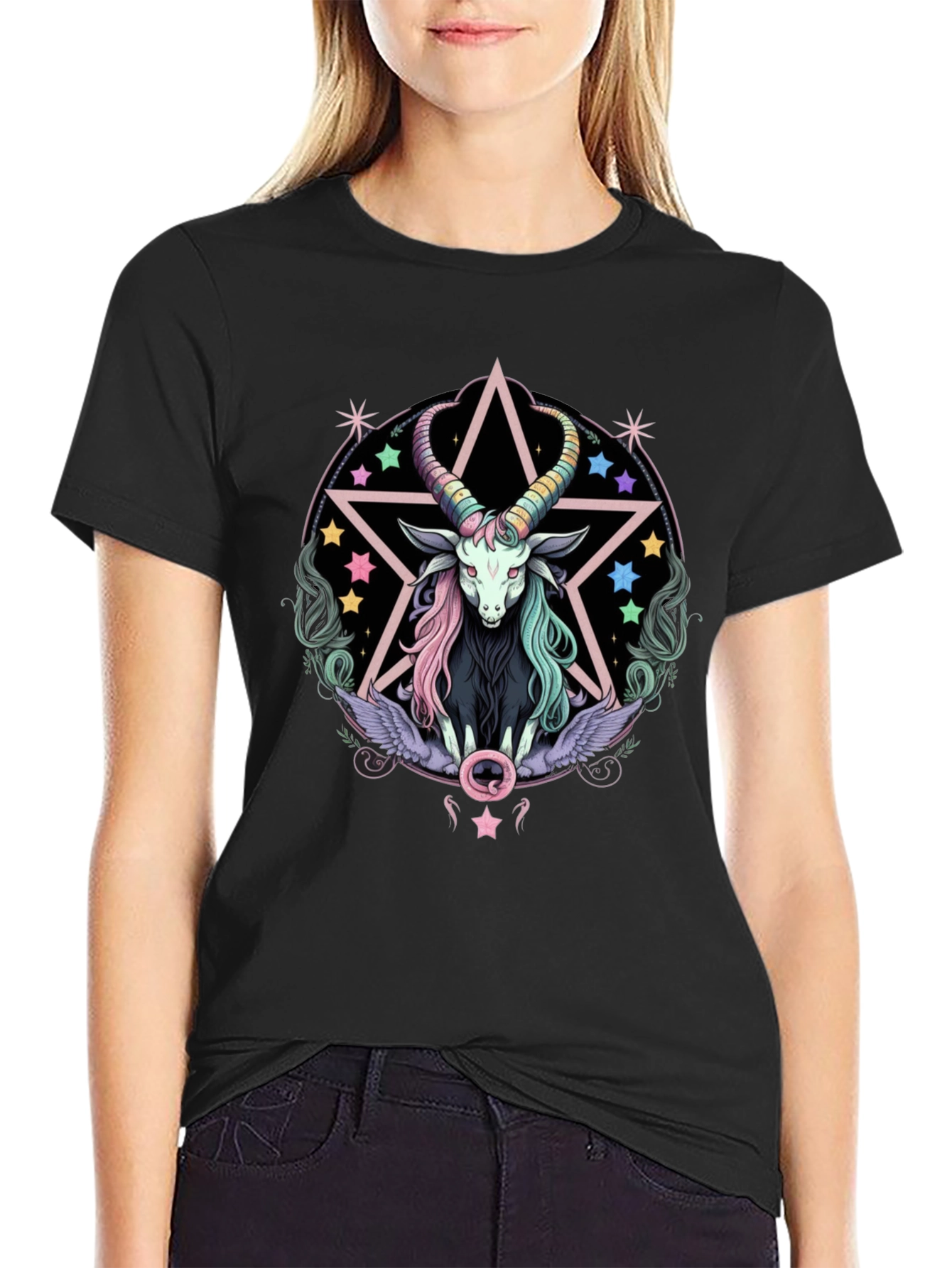 Baphomet Pentagram T-Shirt - Gothic Occult Tee