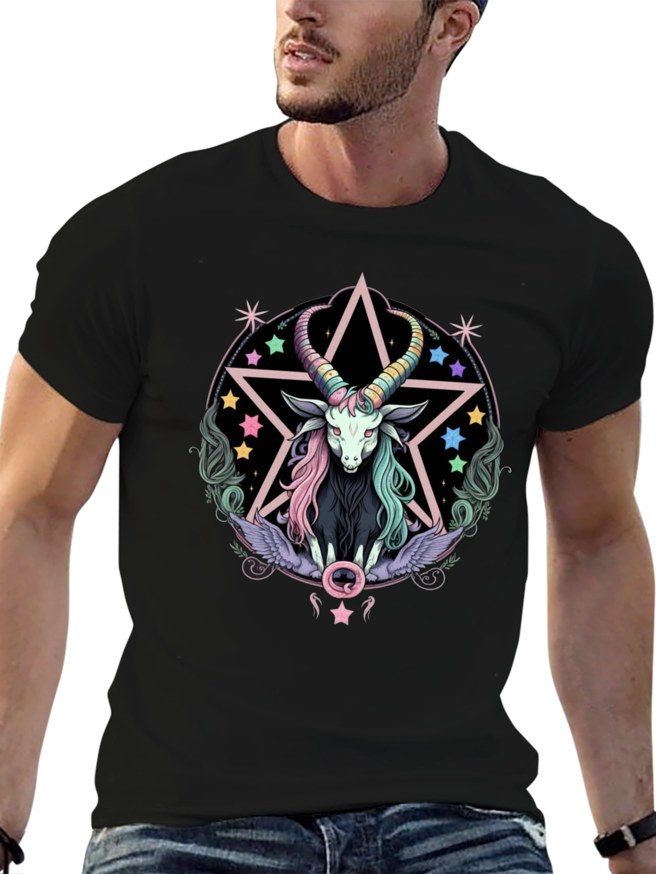 Baphomet Pentagram T-Shirt - Gothic Occult Tee