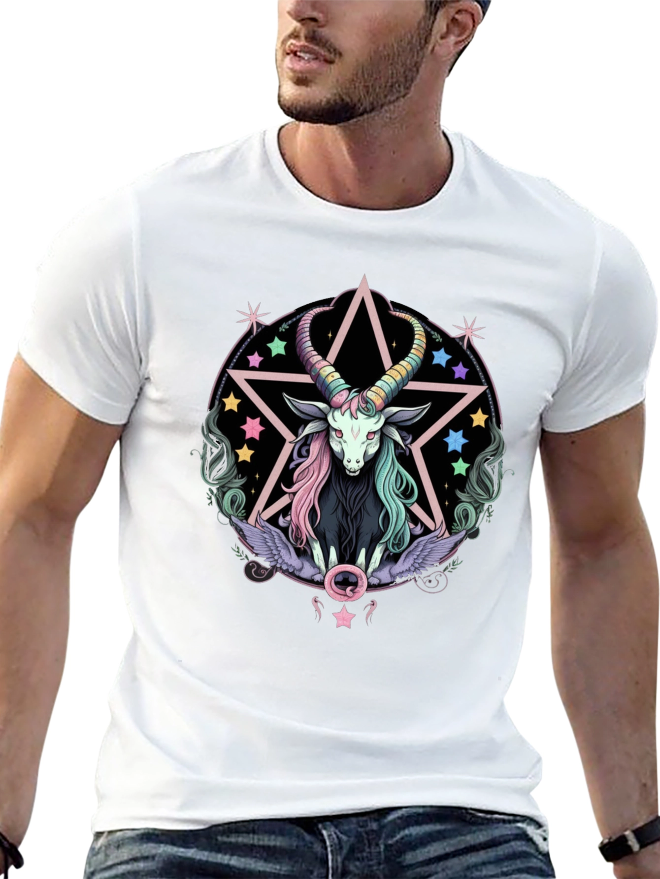 Baphomet Pentagram T-Shirt - Gothic Occult Tee