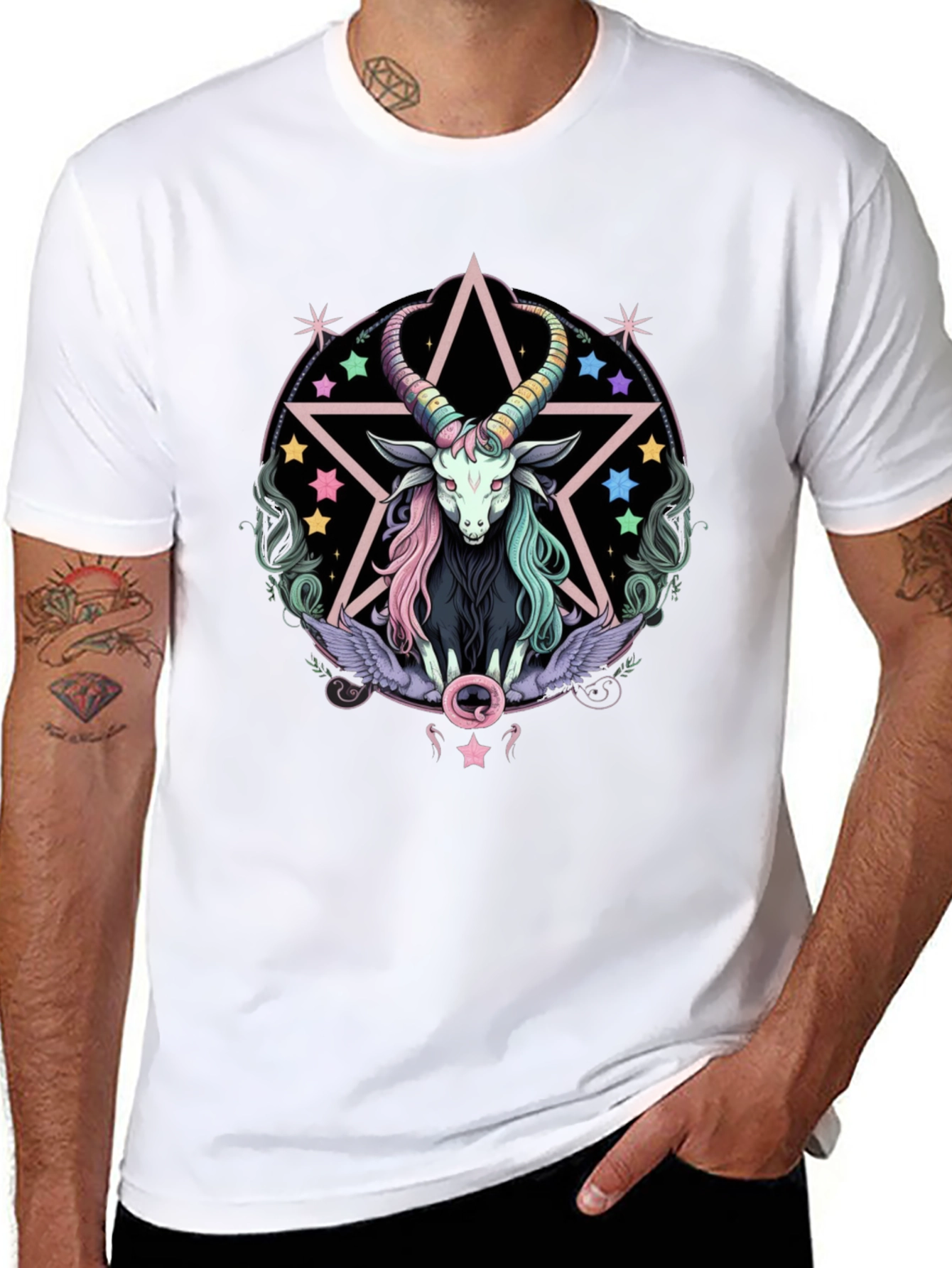 Baphomet Pentagram T-Shirt - Gothic Occult Tee