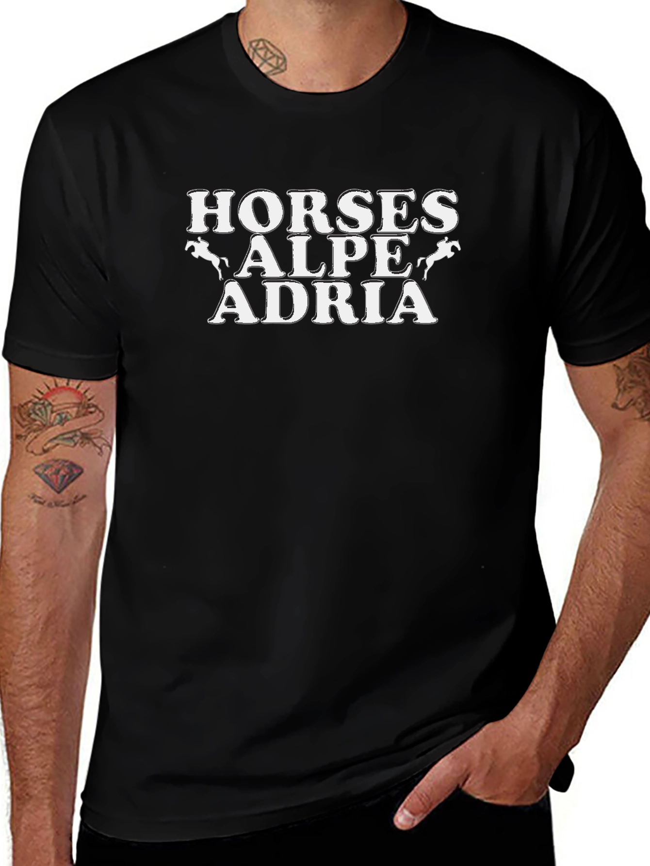Horses Alpe Adria Black T-Shirt