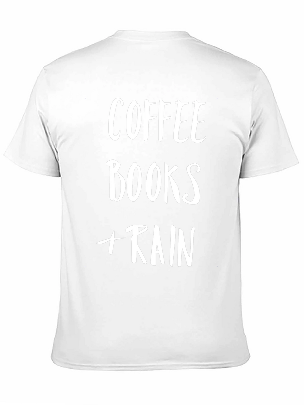 Coffee Books Rain T-Shirt - Cozy Comfort
