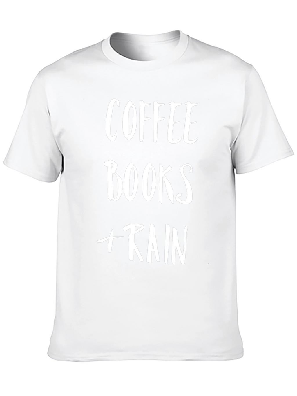 Coffee Books Rain T-Shirt - Cozy Comfort