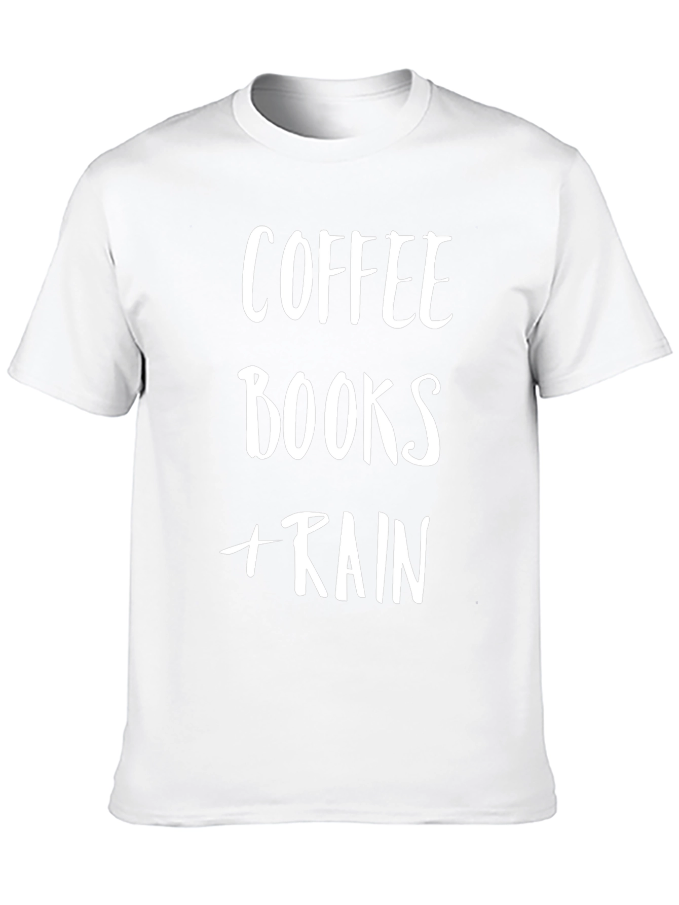 Coffee Books Rain T-Shirt - Cozy Comfort