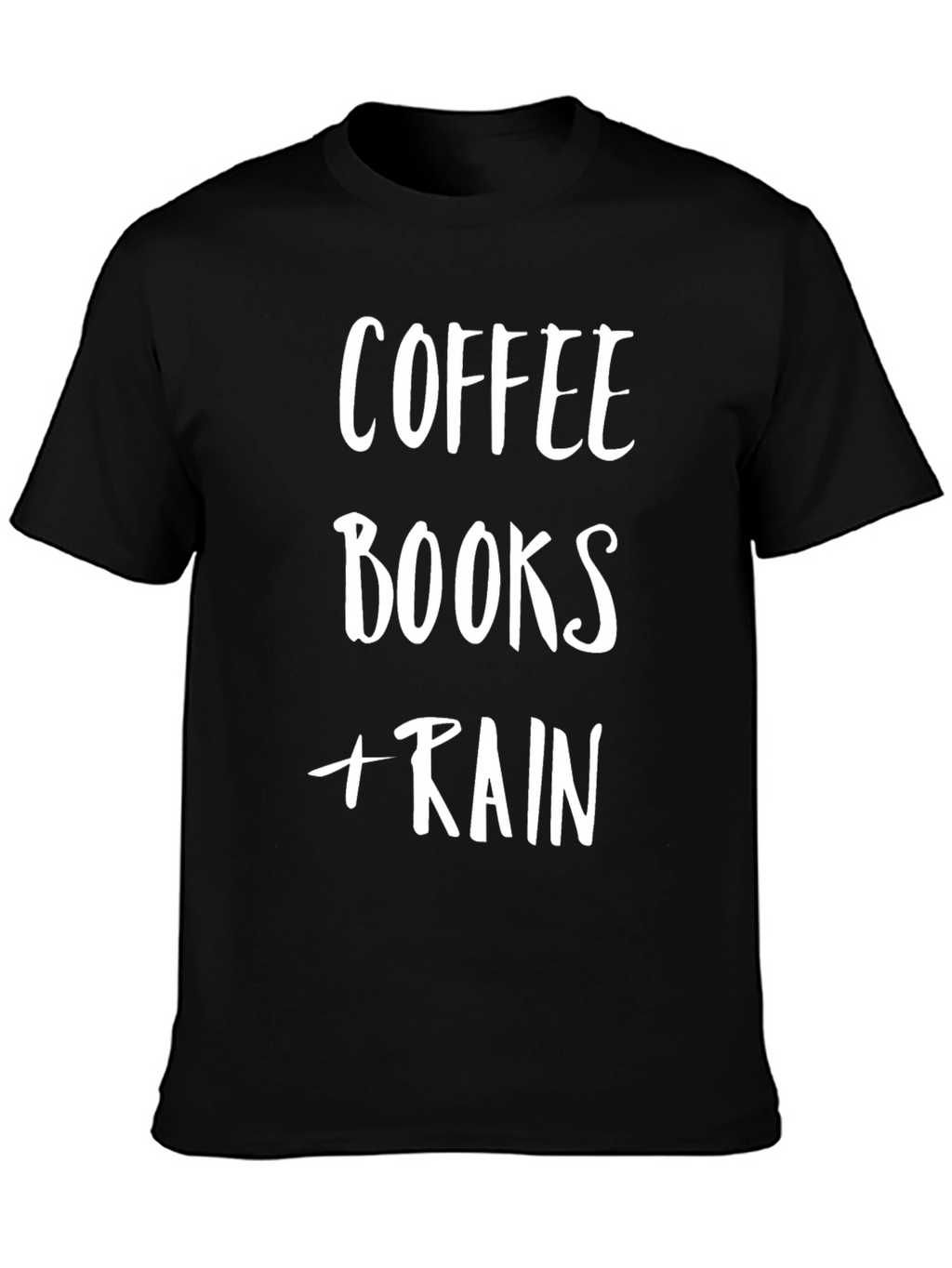 Coffee Books Rain T-Shirt - Cozy Comfort