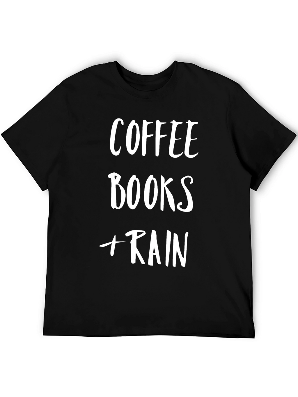 Coffee Books Rain T-Shirt - Cozy Comfort