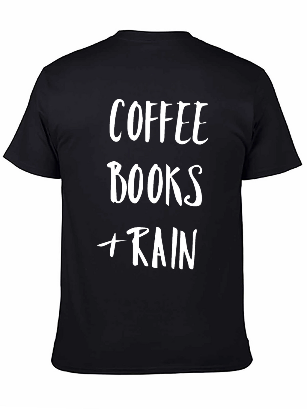 Coffee Books Rain T-Shirt - Cozy Comfort