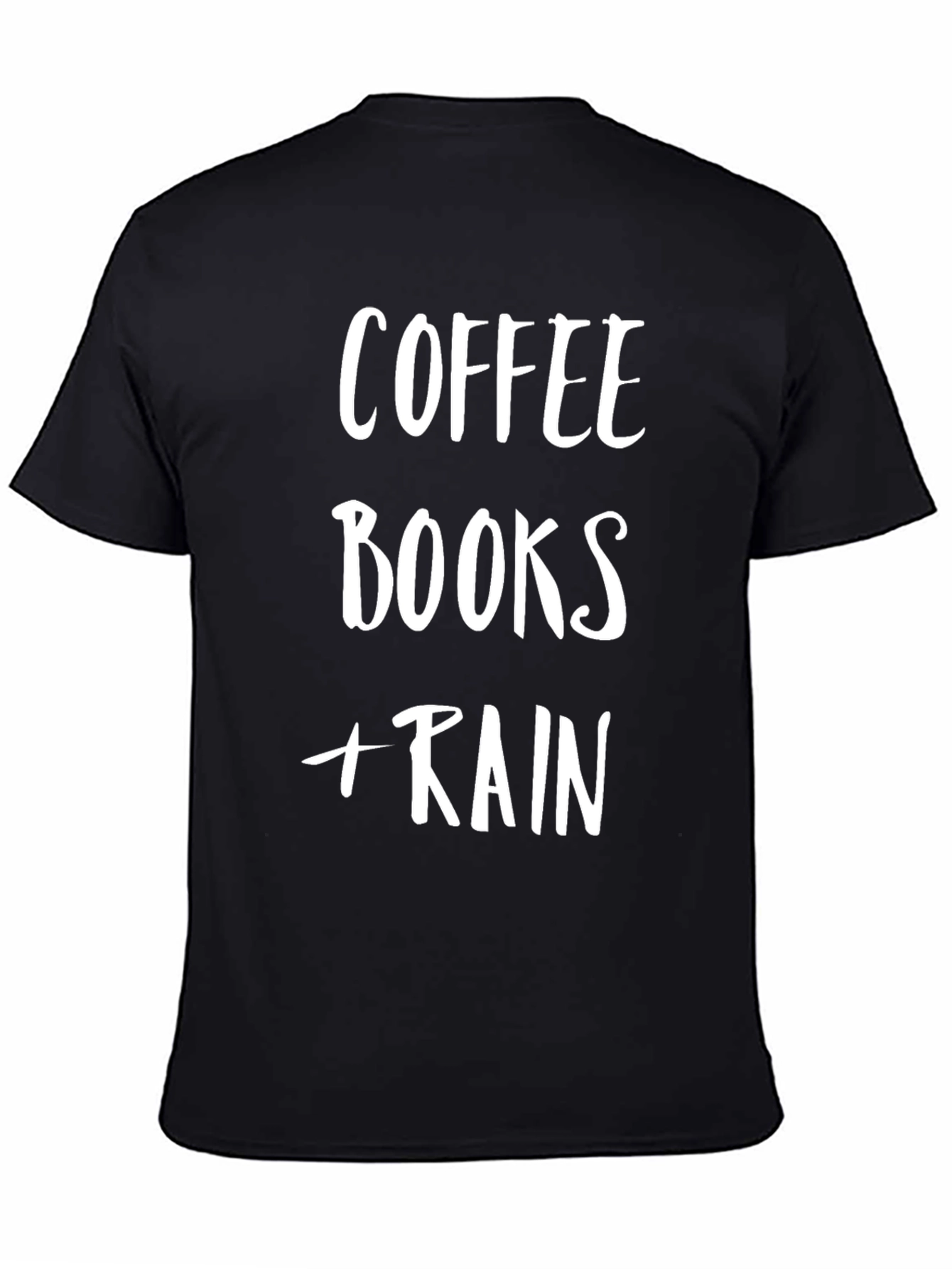 Coffee Books Rain T-Shirt - Cozy Comfort