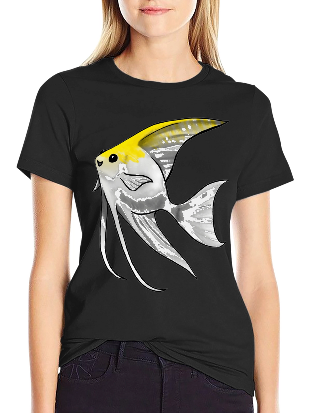 Angelfish Graphic Tee - Unique Fish Design