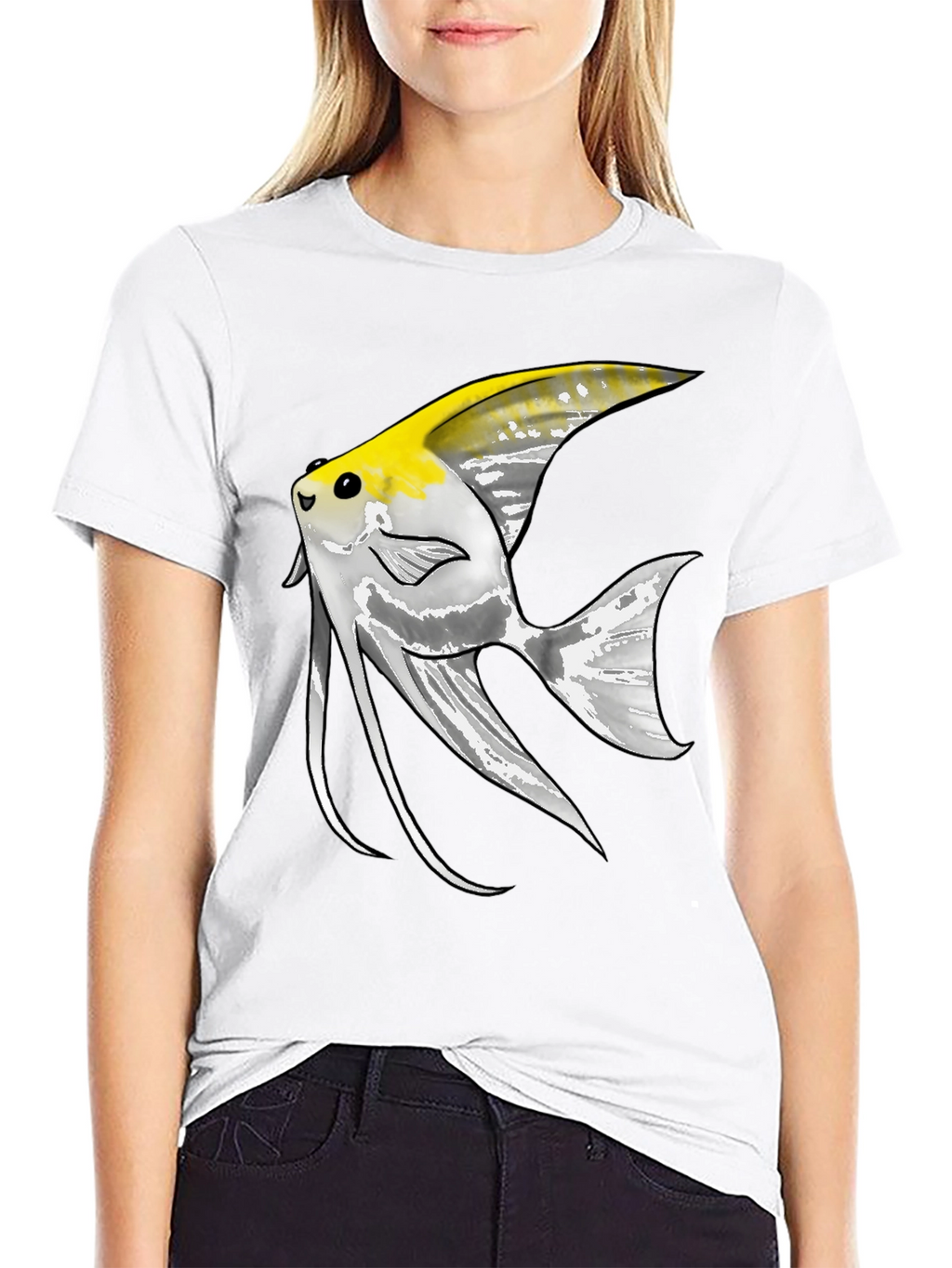 Angelfish Graphic Tee - Unique Fish Design
