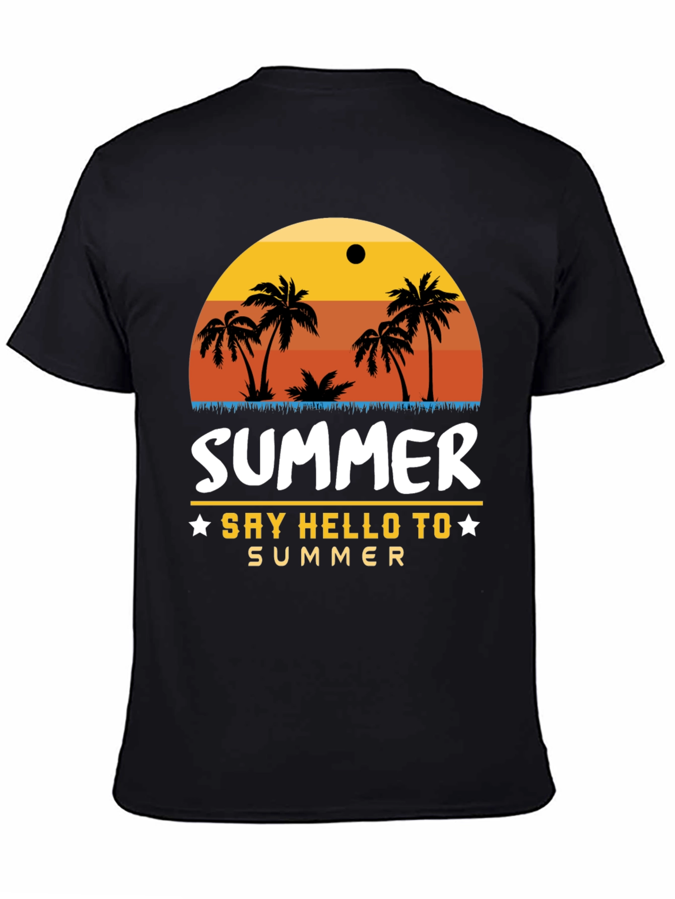 Summer Palm Tree Graphic T-Shirt