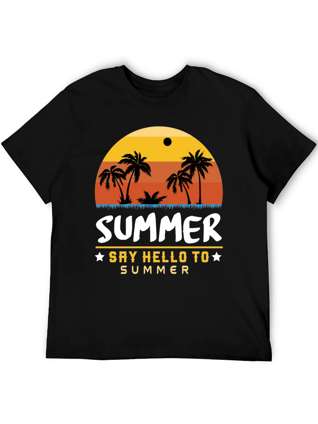 Summer Palm Tree Graphic T-Shirt