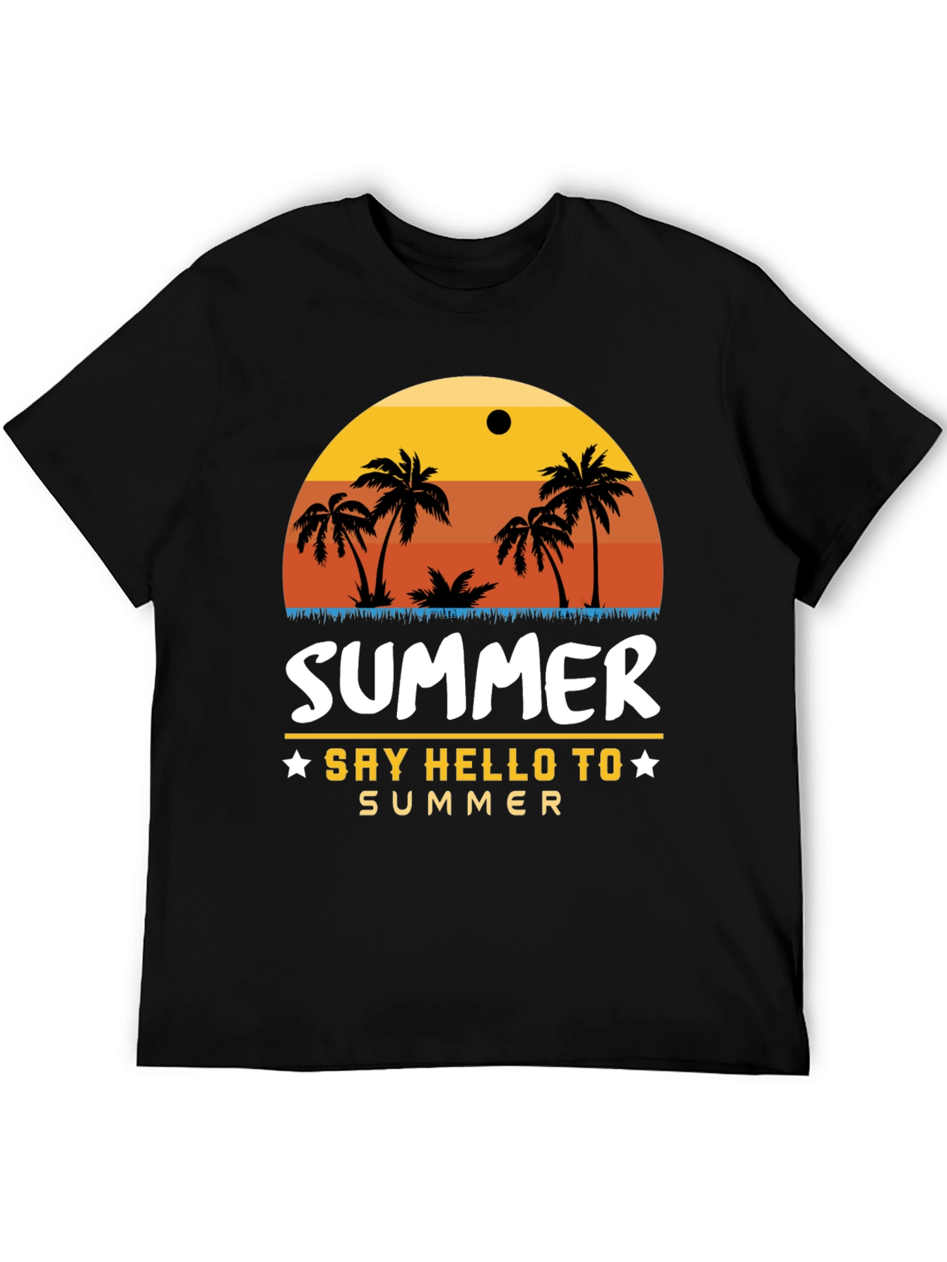 Summer Palm Tree Graphic T-Shirt