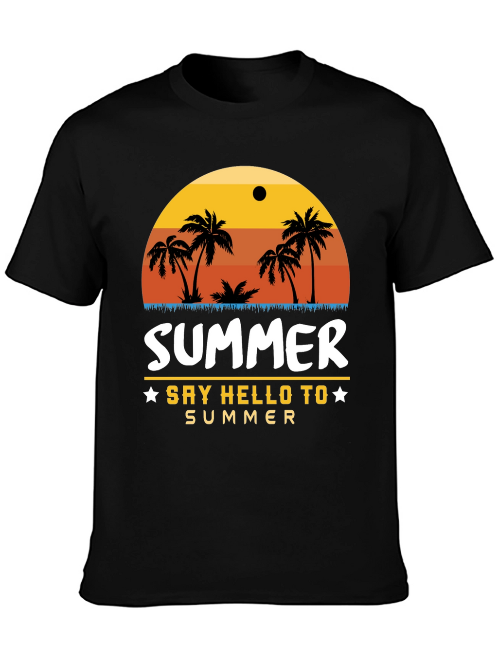 Summer Palm Tree Graphic T-Shirt
