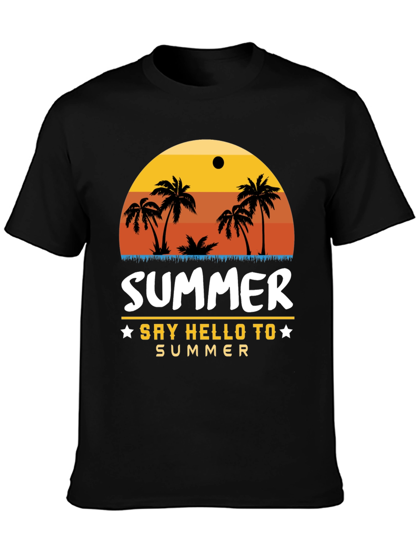 Summer Palm Tree Graphic T-Shirt