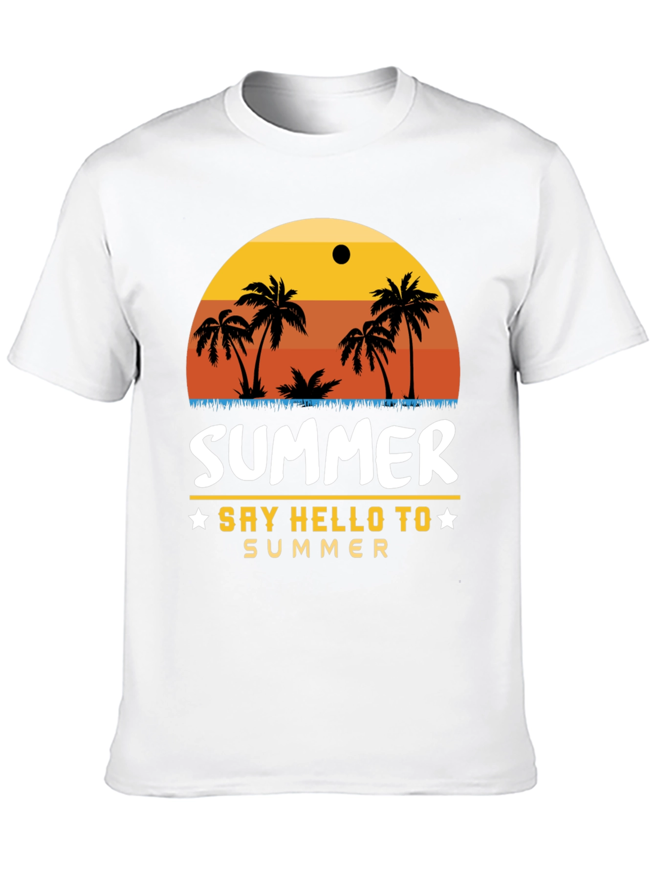 Summer Palm Tree Graphic T-Shirt