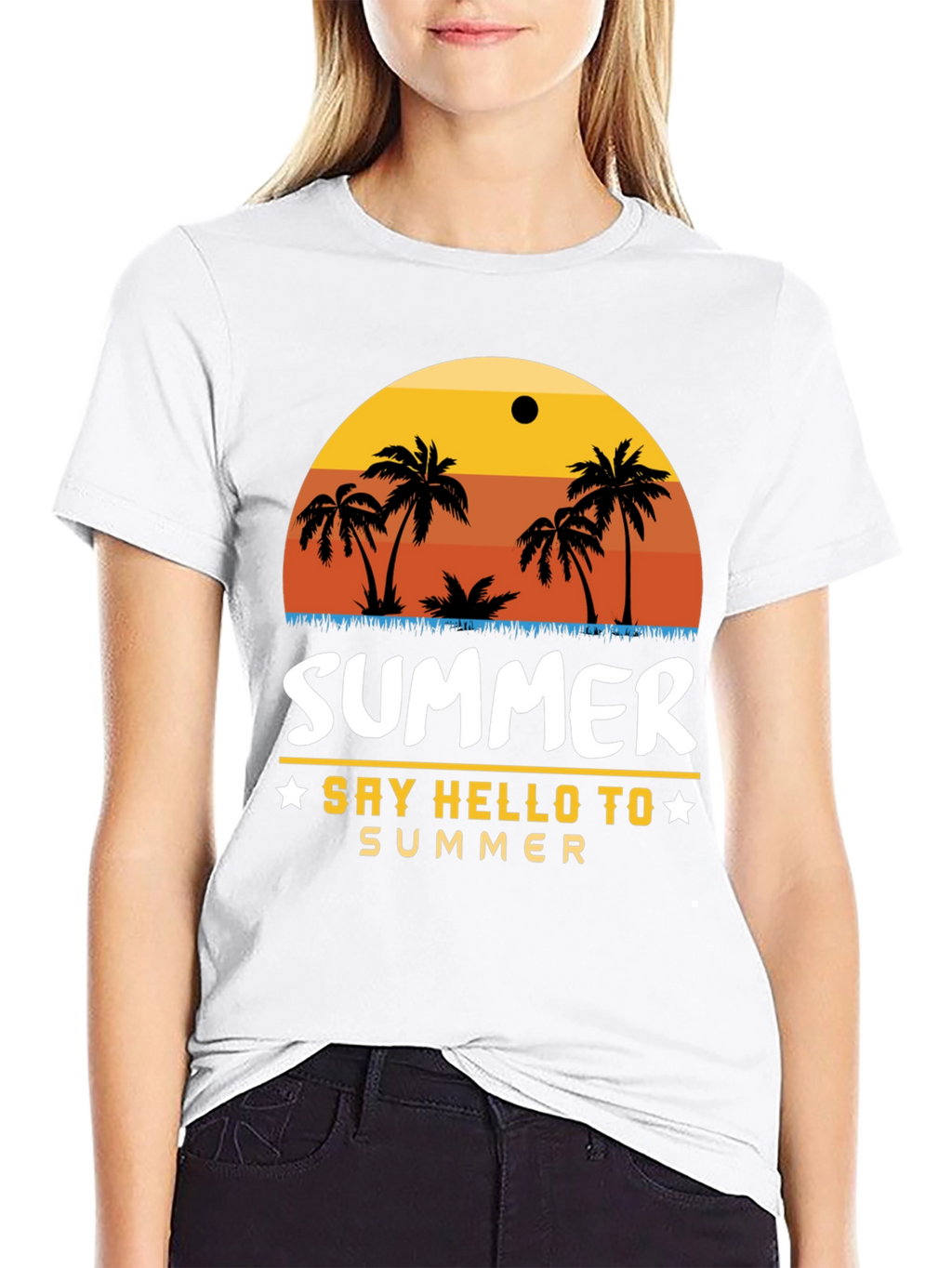 Summer Palm Tree Graphic T-Shirt