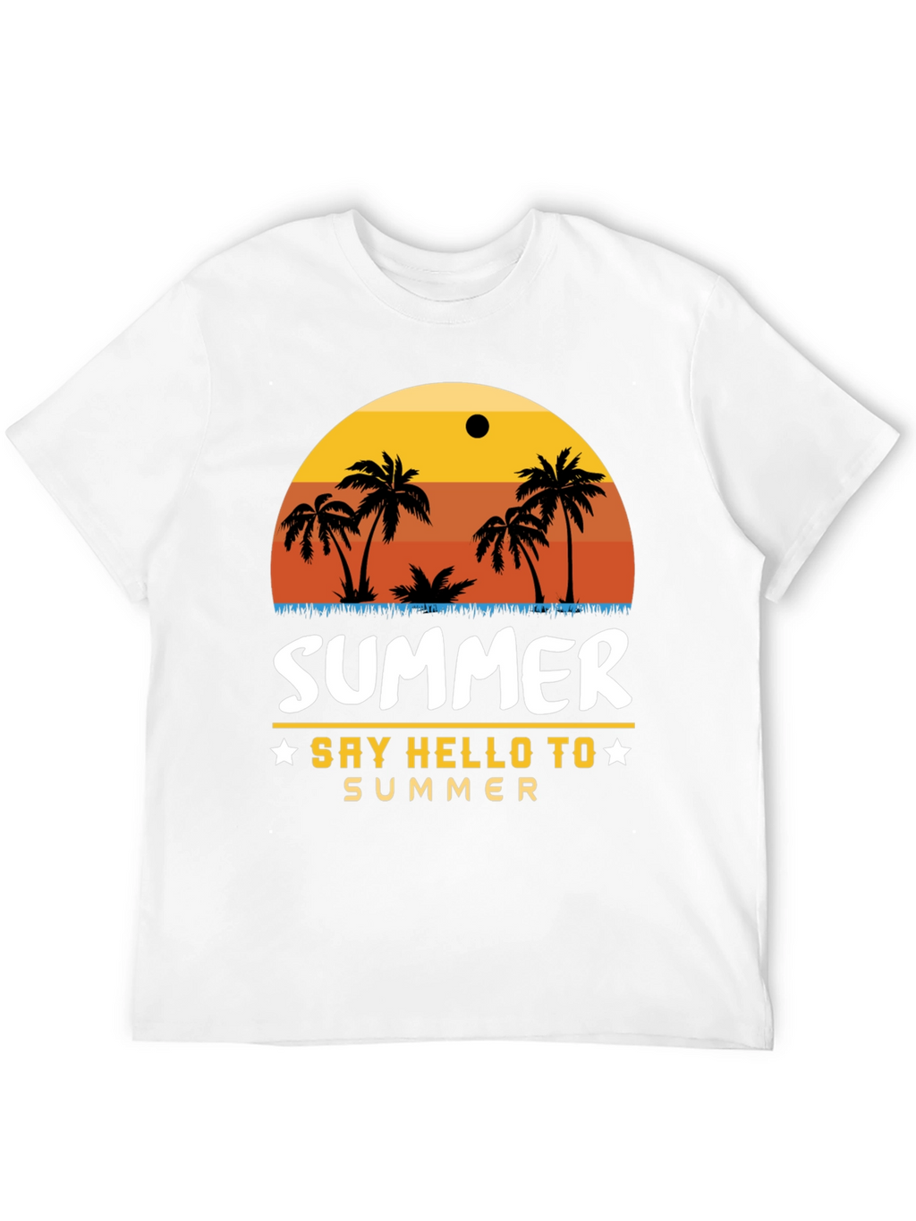 Summer Palm Tree Graphic T-Shirt