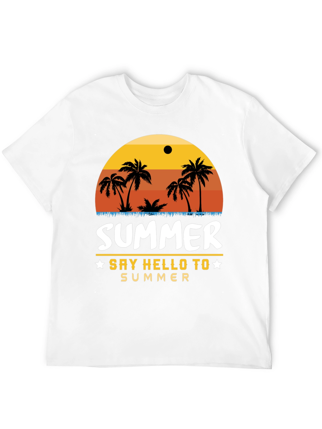 Summer Palm Tree Graphic T-Shirt