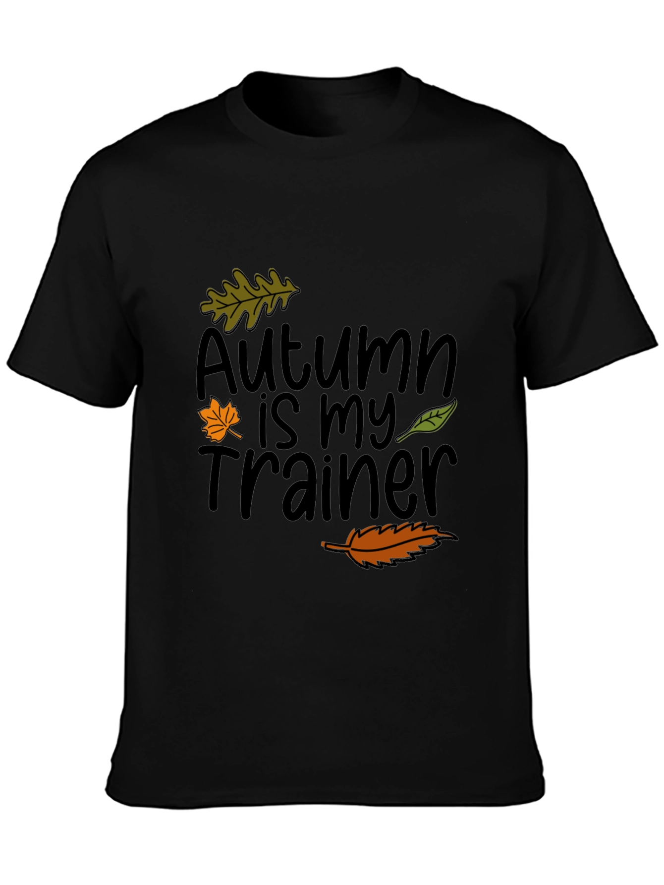 Autumn Is My Trainer Black T-Shirt