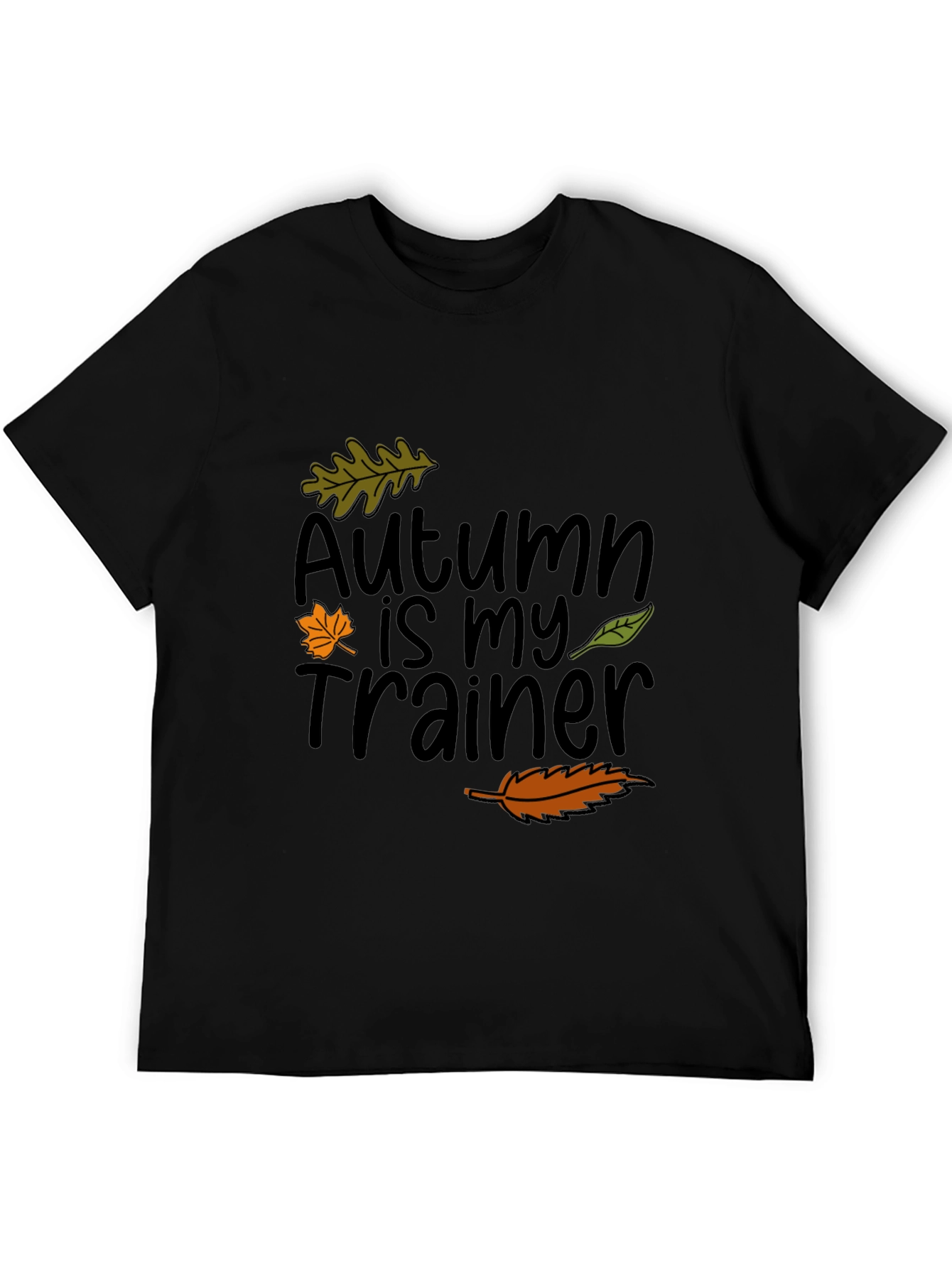 Autumn Is My Trainer Black T-Shirt