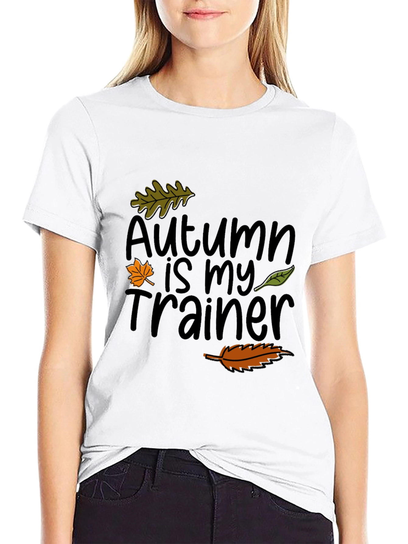 Autumn Is My Trainer Black T-Shirt