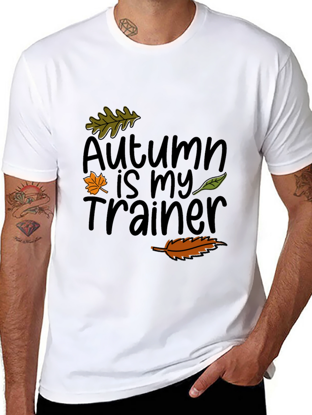 Autumn Is My Trainer Black T-Shirt