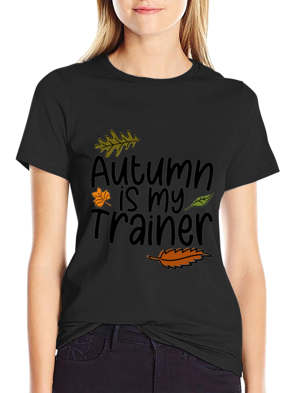 Autumn Is My Trainer Black T-Shirt