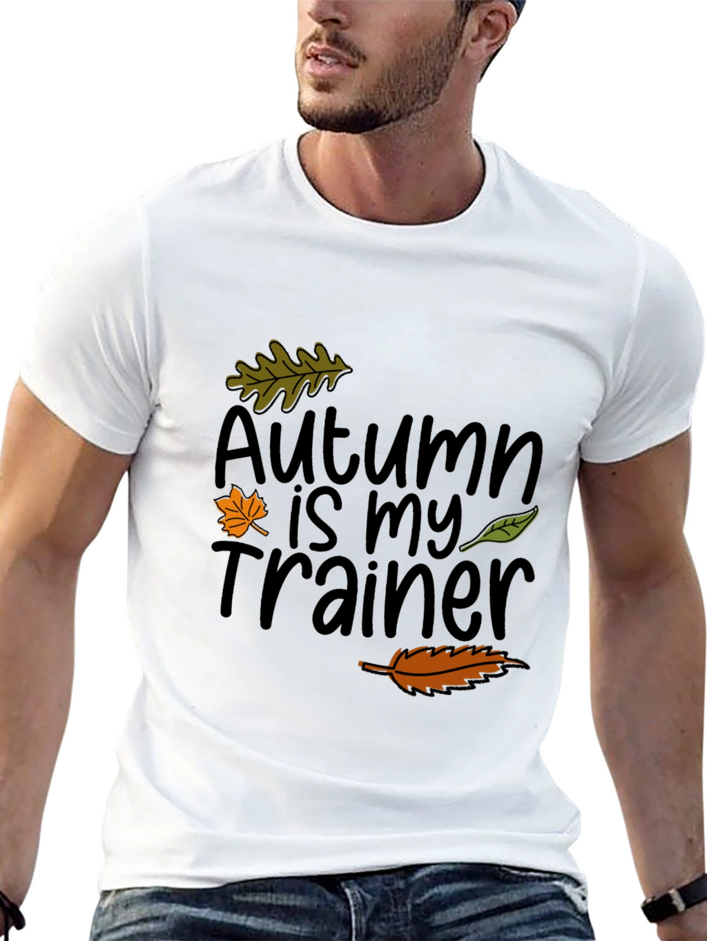 Autumn Is My Trainer Black T-Shirt