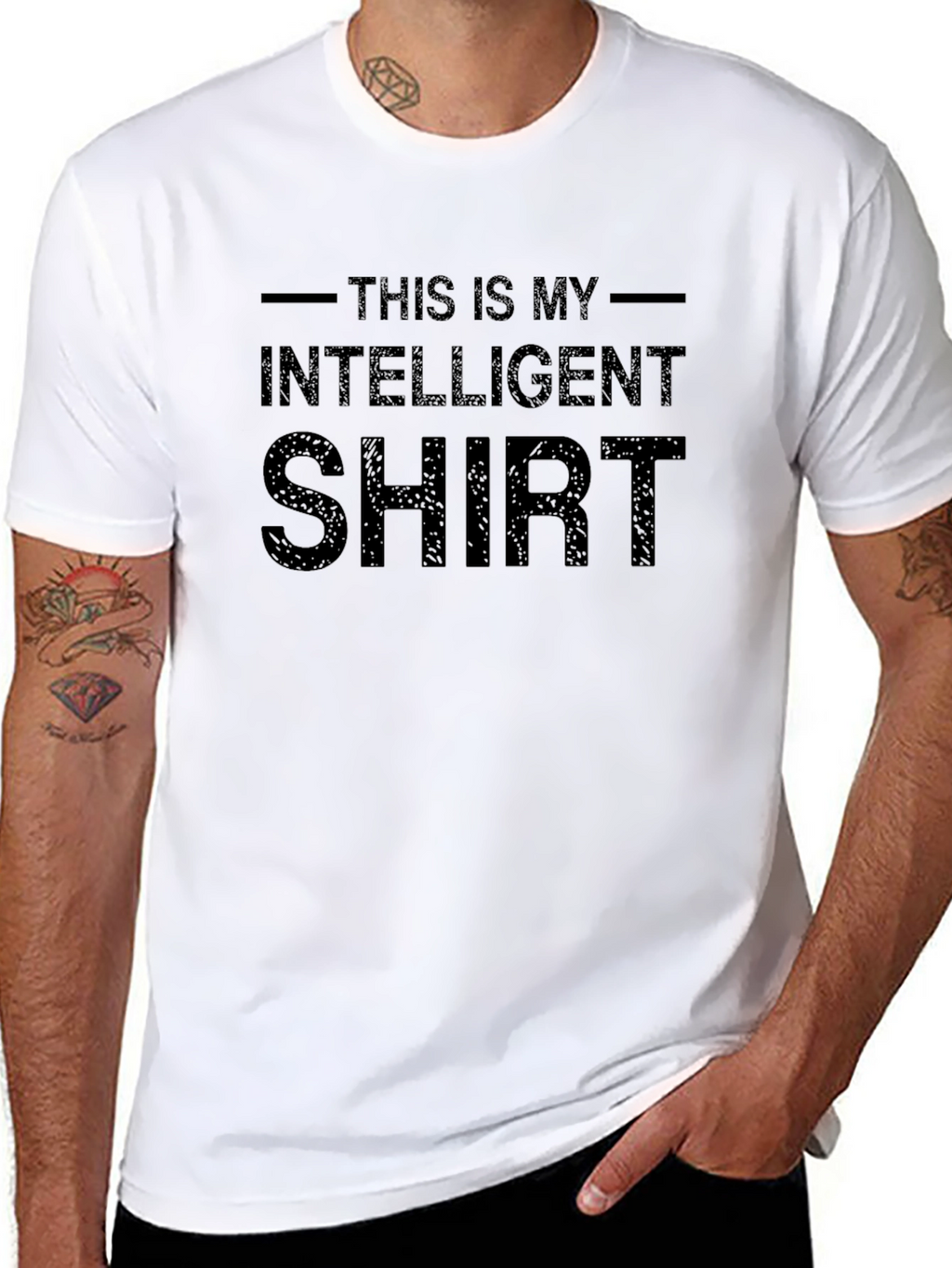 Intelligent Shirt Graphic Tee - Mens Black T-Shirt