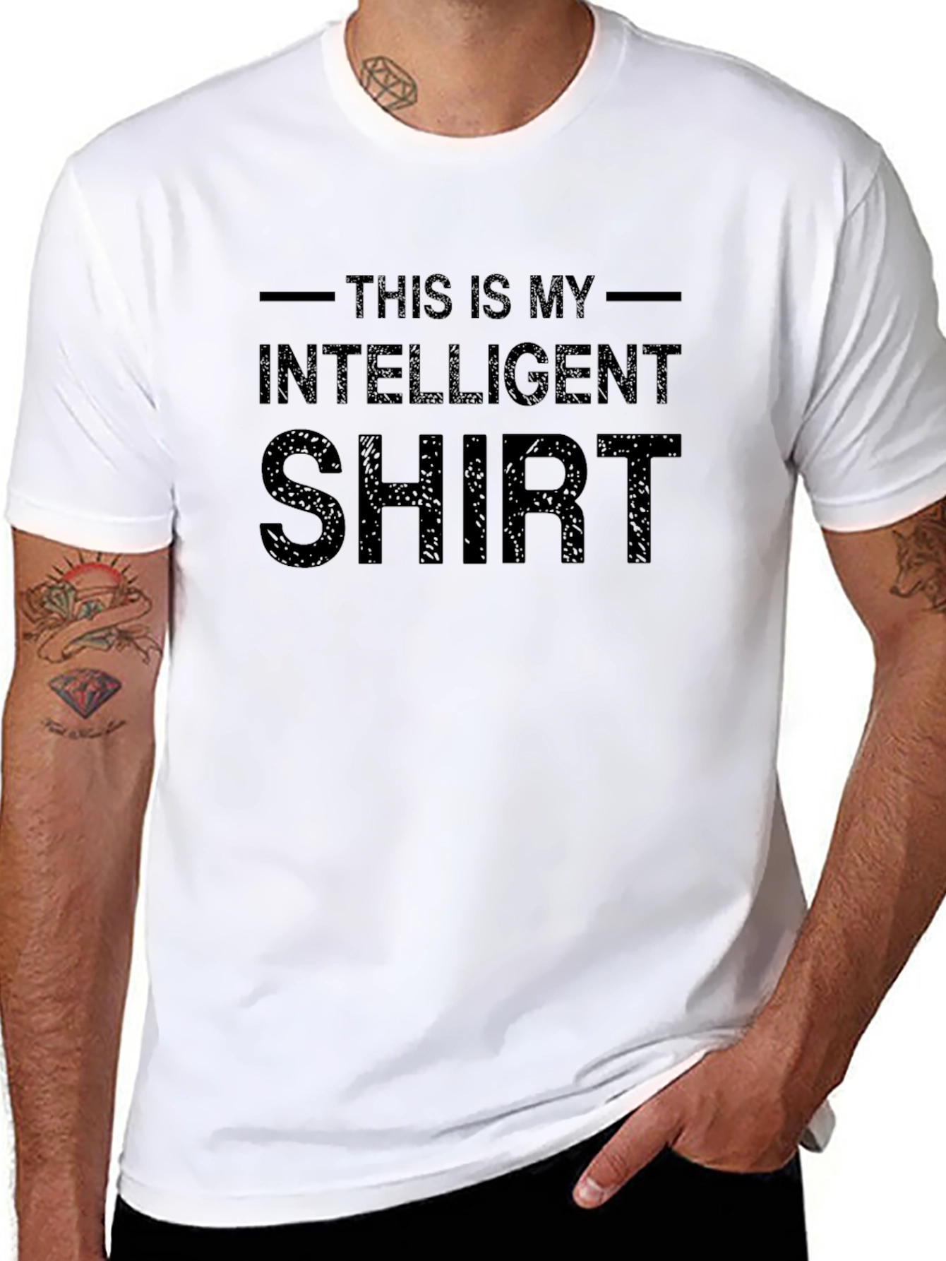 Intelligent Shirt Graphic Tee - Mens Black T-Shirt