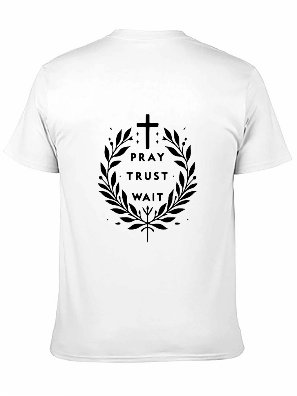 Pray Trust Wait Graphic Tee - Christian T-Shirt