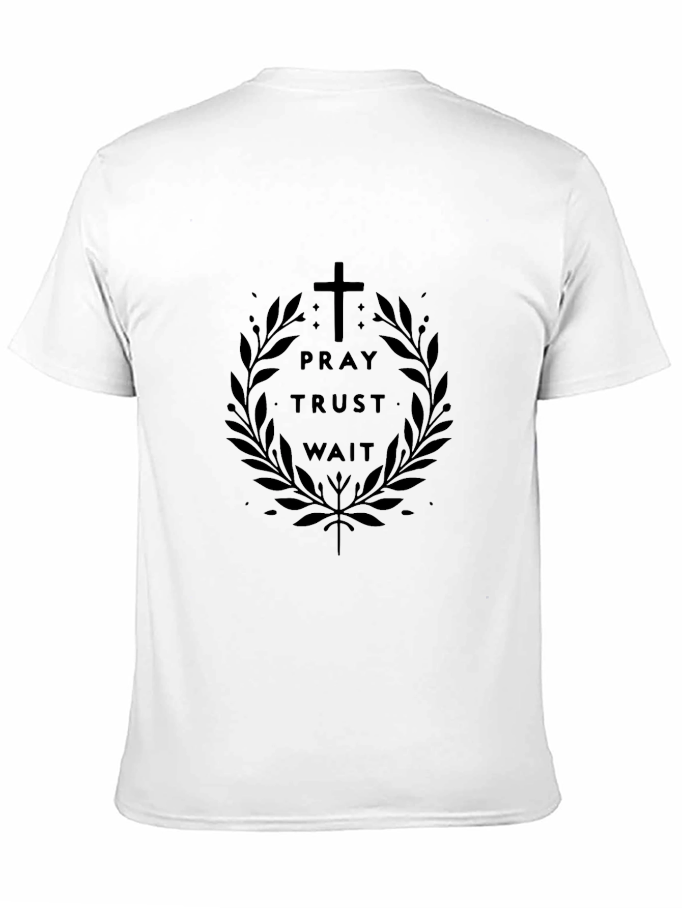 Pray Trust Wait Graphic Tee - Christian T-Shirt