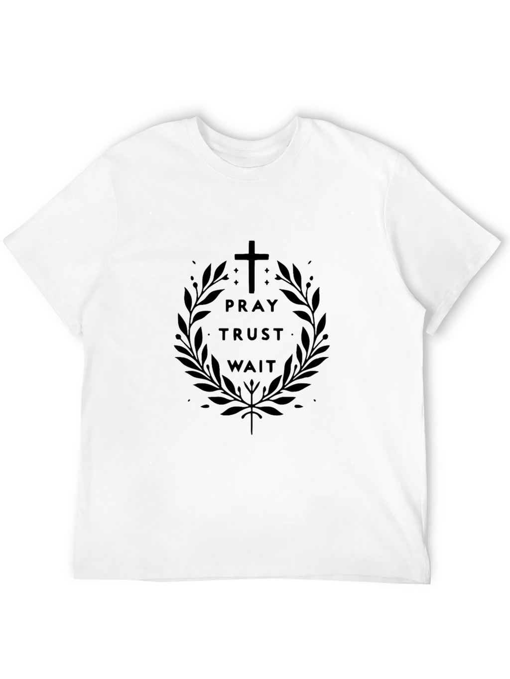 Pray Trust Wait Graphic Tee - Christian T-Shirt