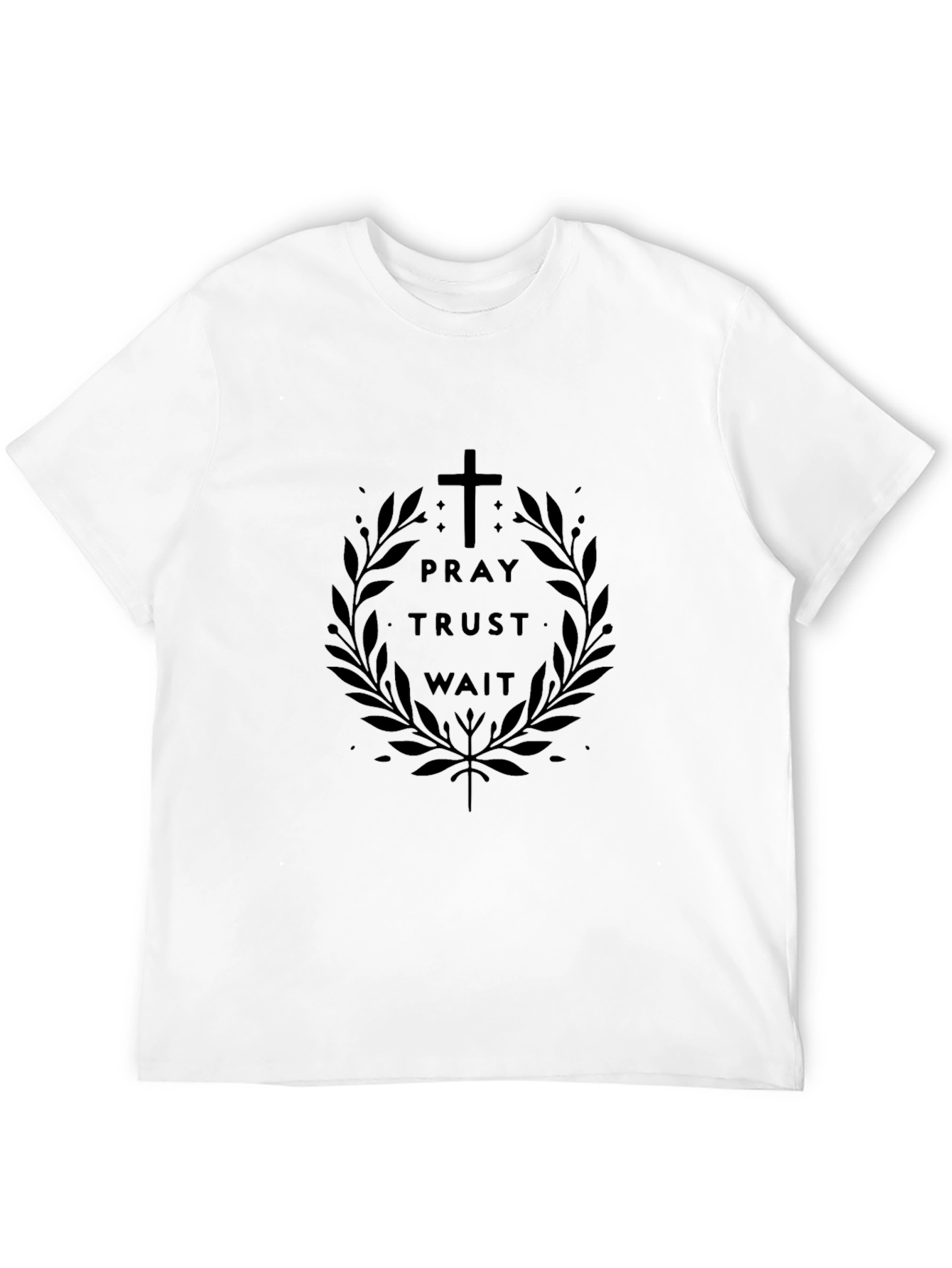 Pray Trust Wait Graphic Tee - Christian T-Shirt