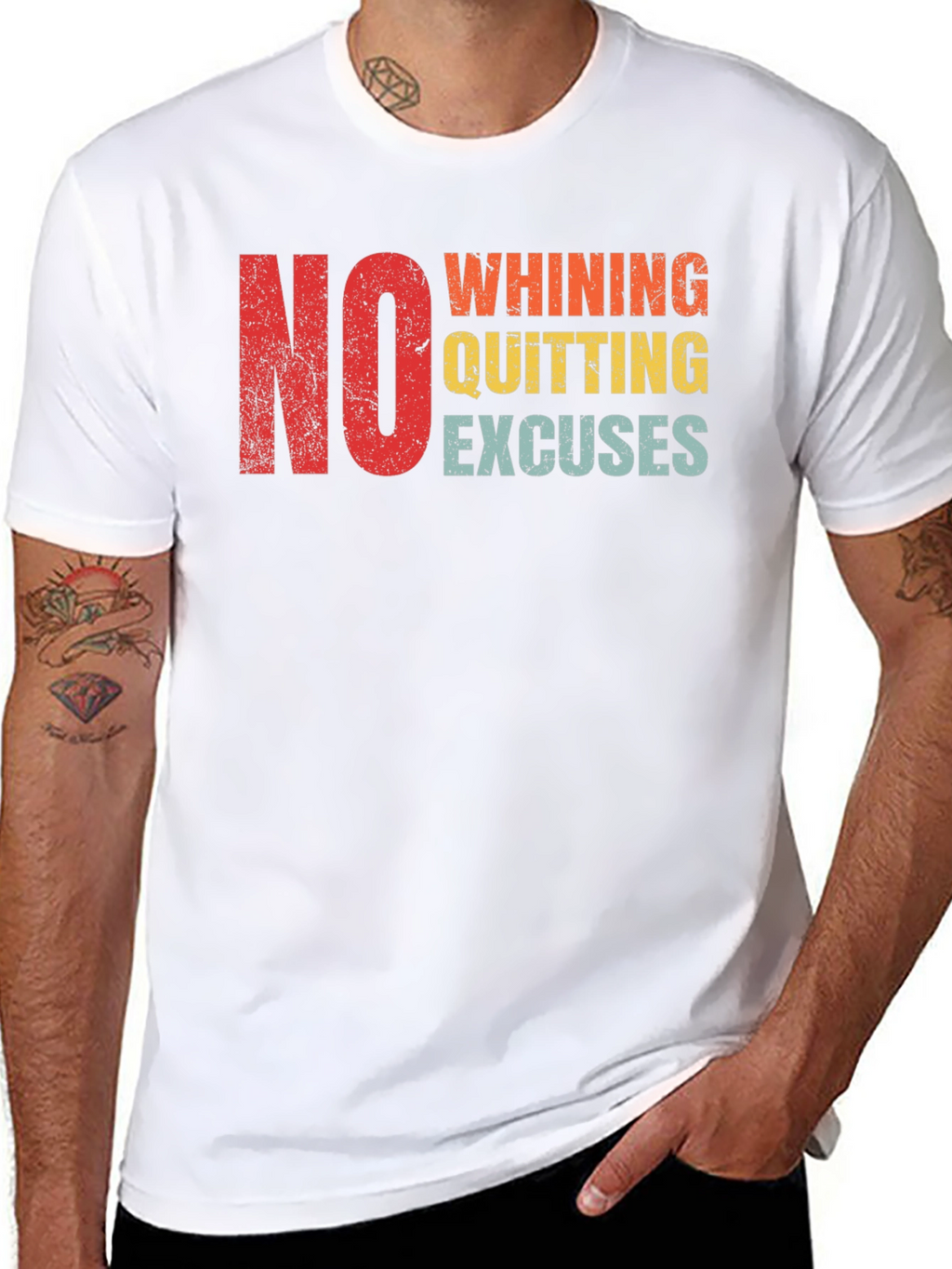 No Whining Quitting Excuses Mens T-Shirt