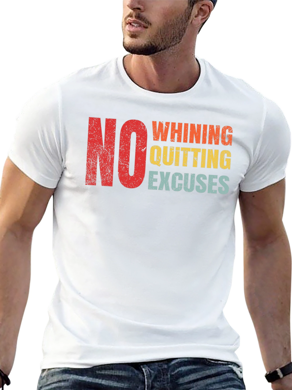 No Whining Quitting Excuses Mens T-Shirt