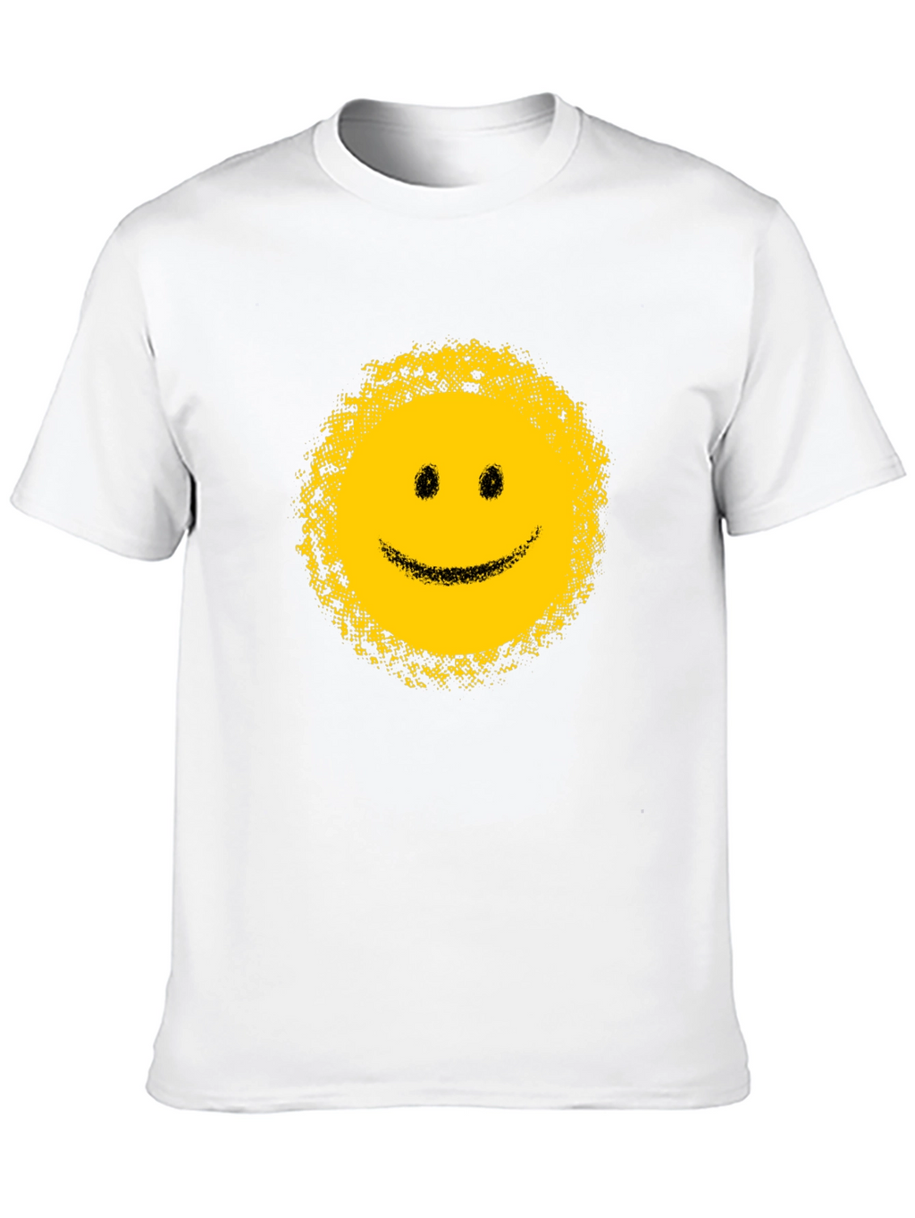 Distressed Smiley Face Black T-Shirt