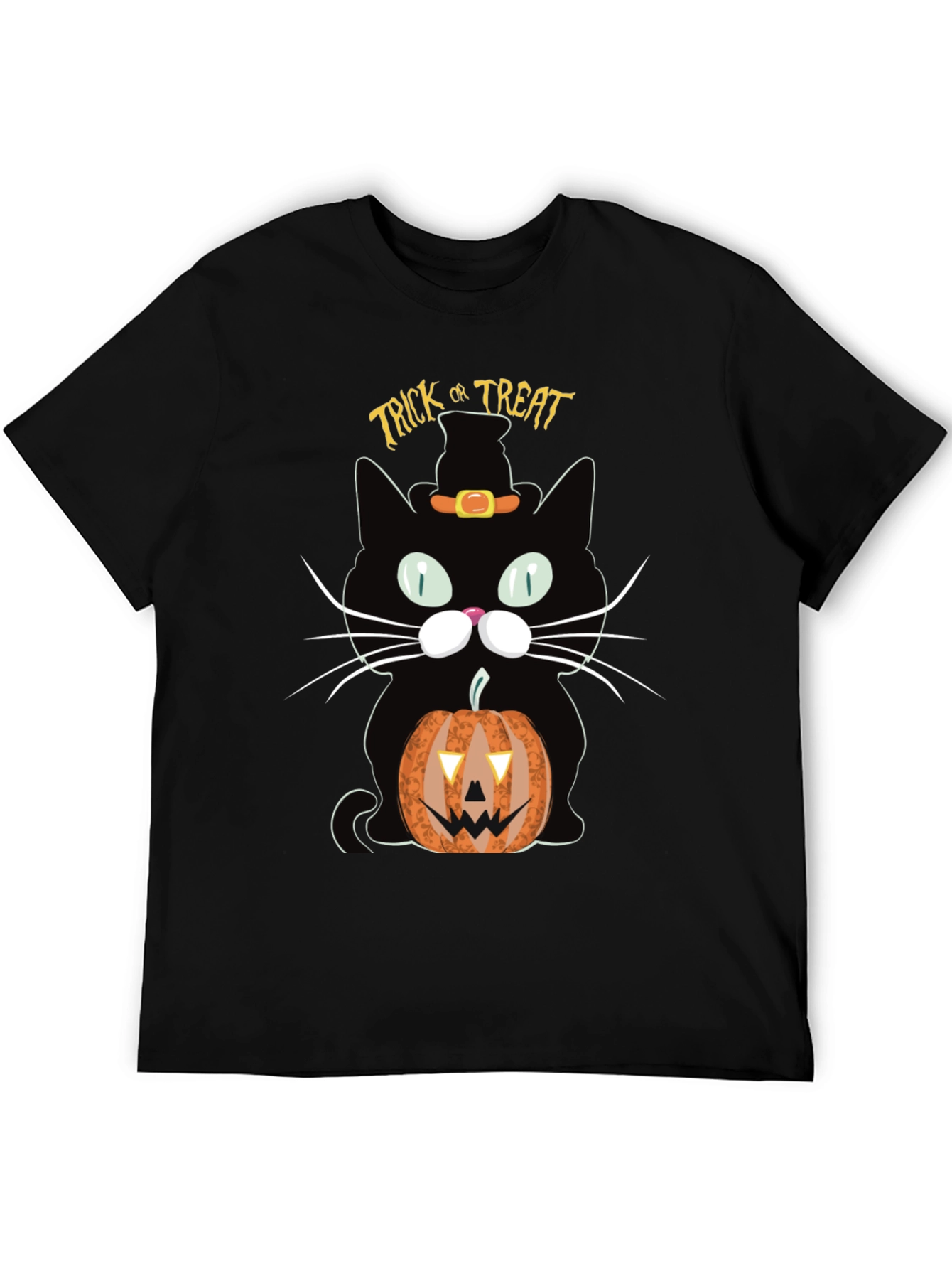 Halloween Black Cat Trick or Treat T-Shirt