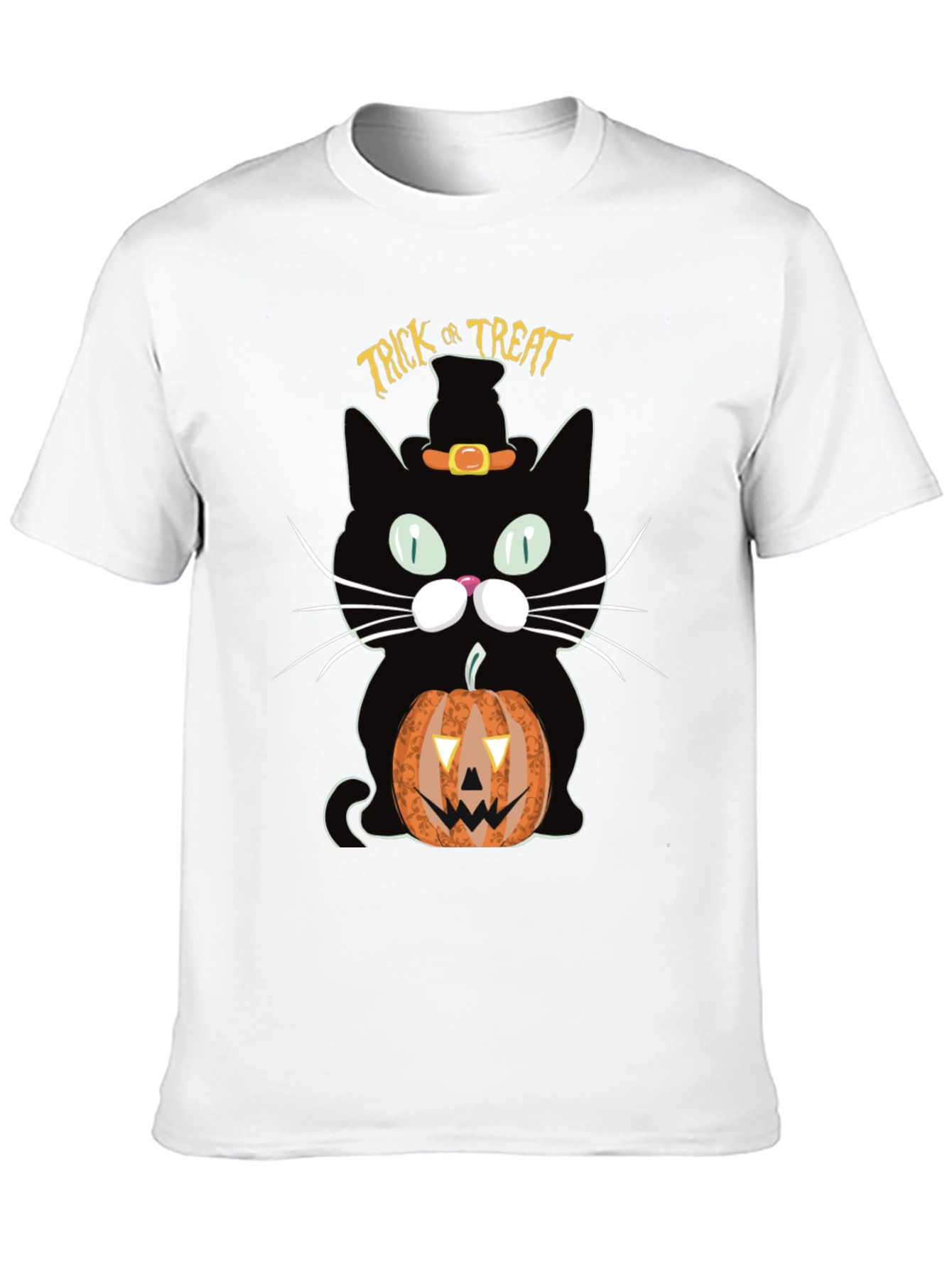 Halloween Black Cat Trick or Treat T-Shirt