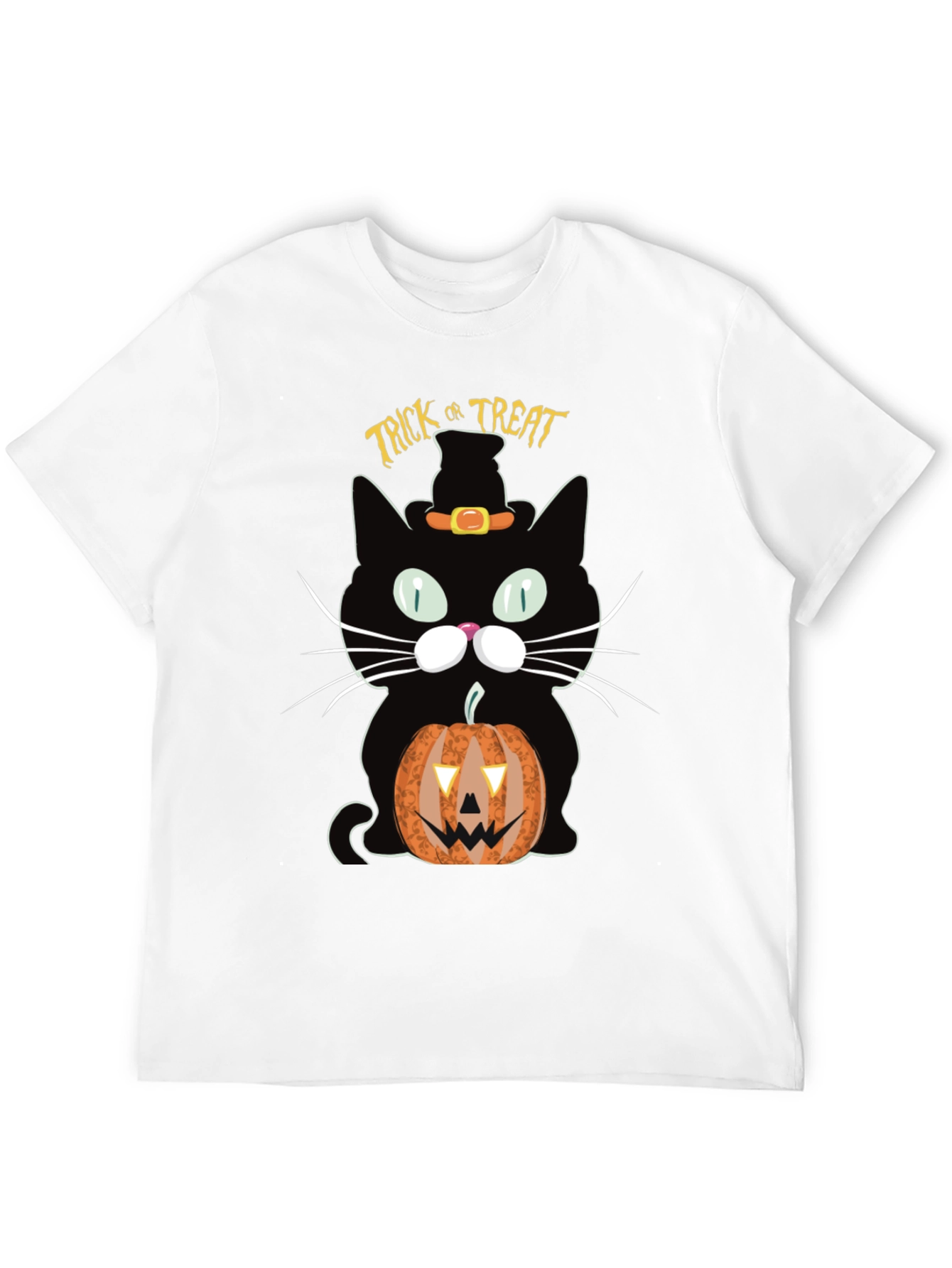 Halloween Black Cat Trick or Treat T-Shirt